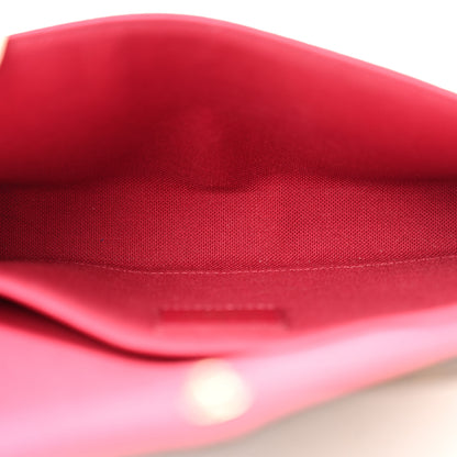 Louis Vuitton Monogram Pochette Felicie Chain Wallet Fuchsia 5 of 10