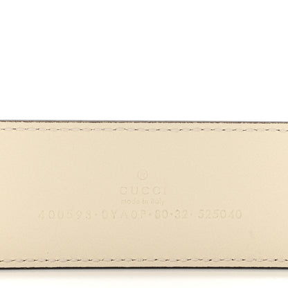 Gucci Plutone Calfskin Palladium Double G 40mm Belt 80 32 Mystic White 3 of 6