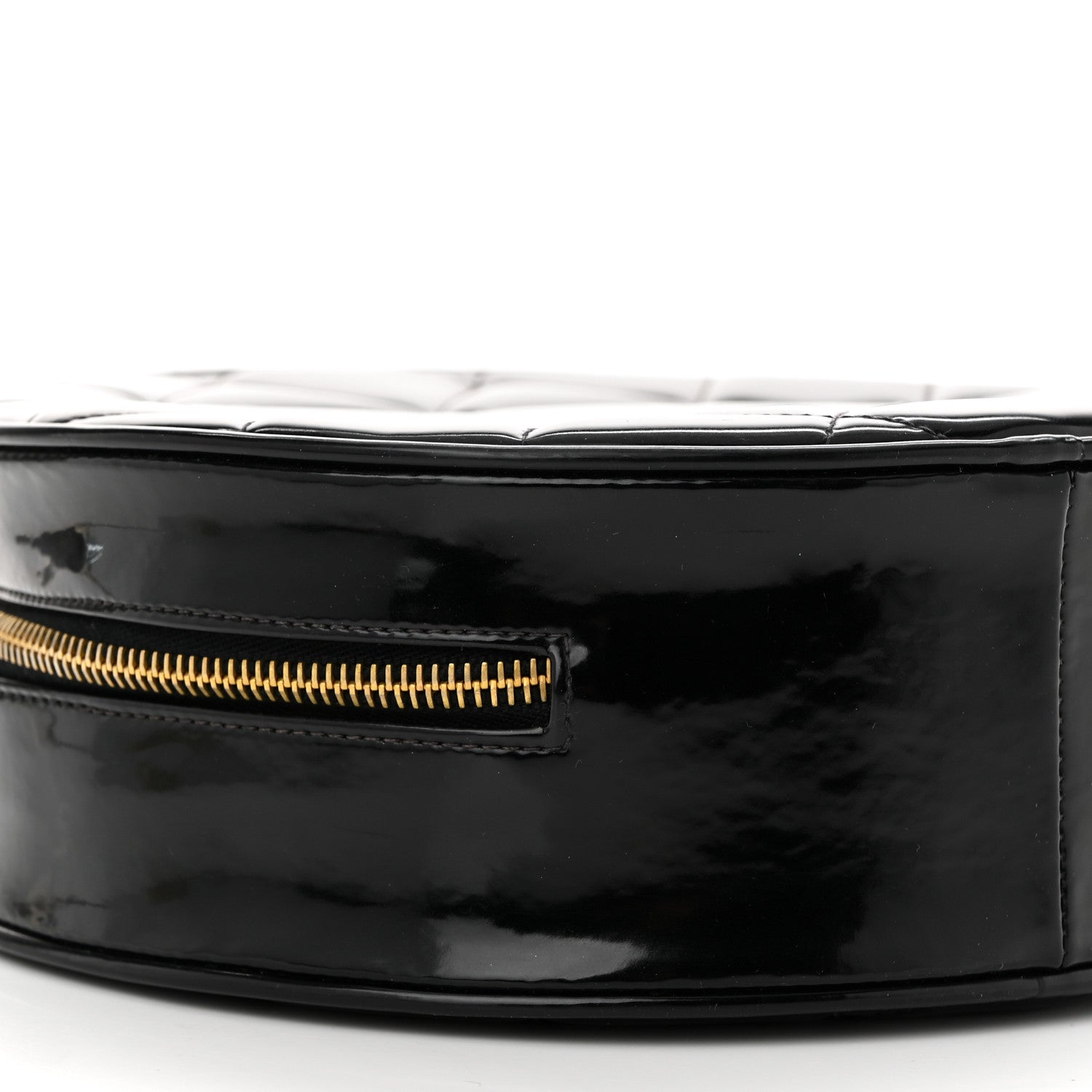 Chanel Patent CC Round Vanity Case Black 10 of 11