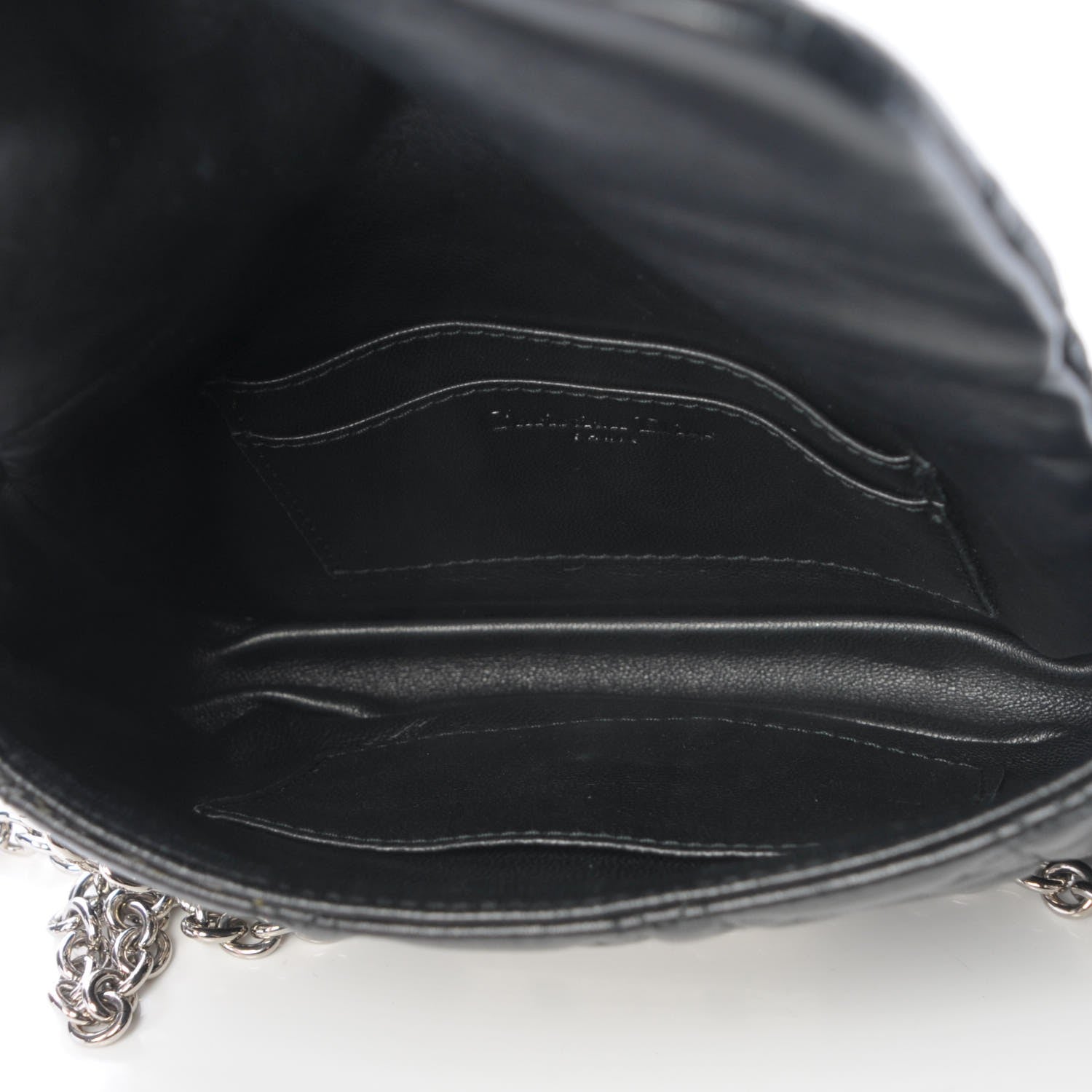 Christian Dior Lambskin Cannage Mini New Lock Pouch Black 5 of 8