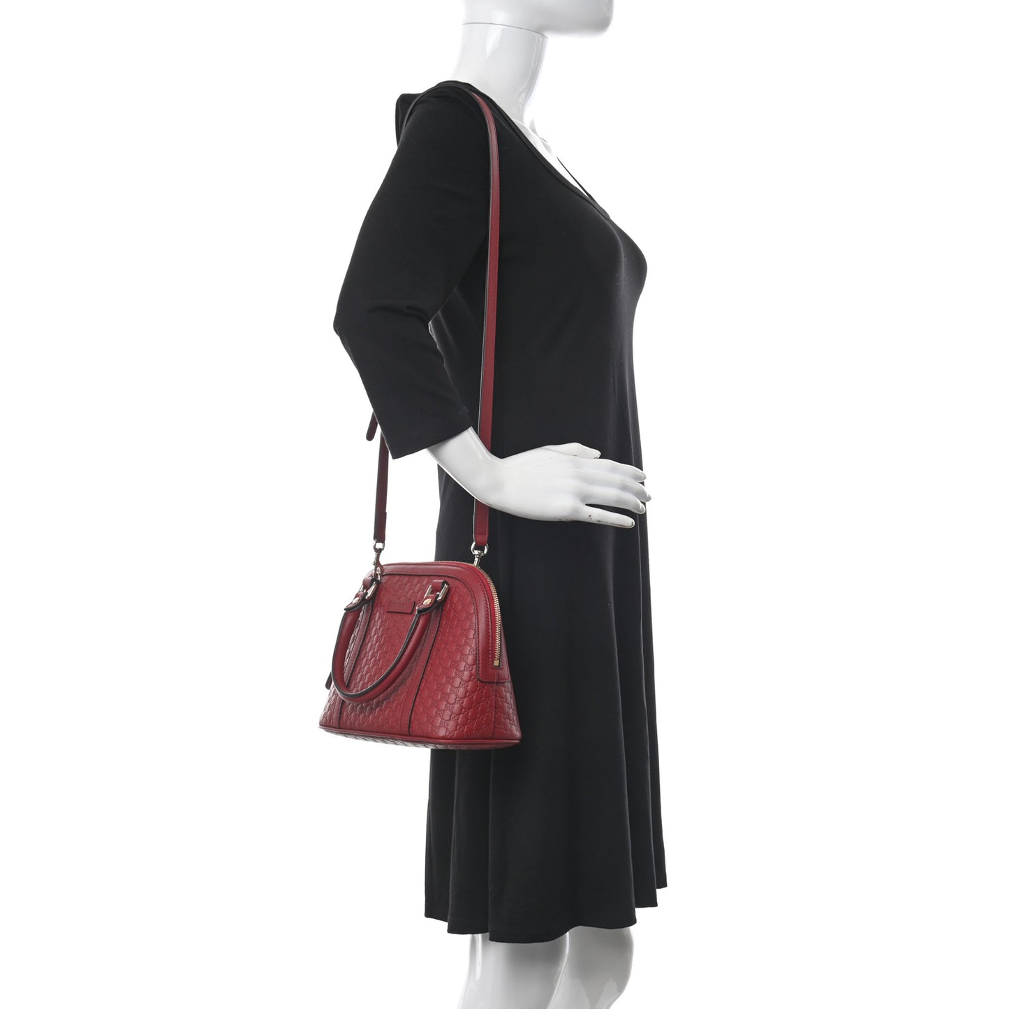 Soft Microguccissima Mini Dome Bag Rosso
