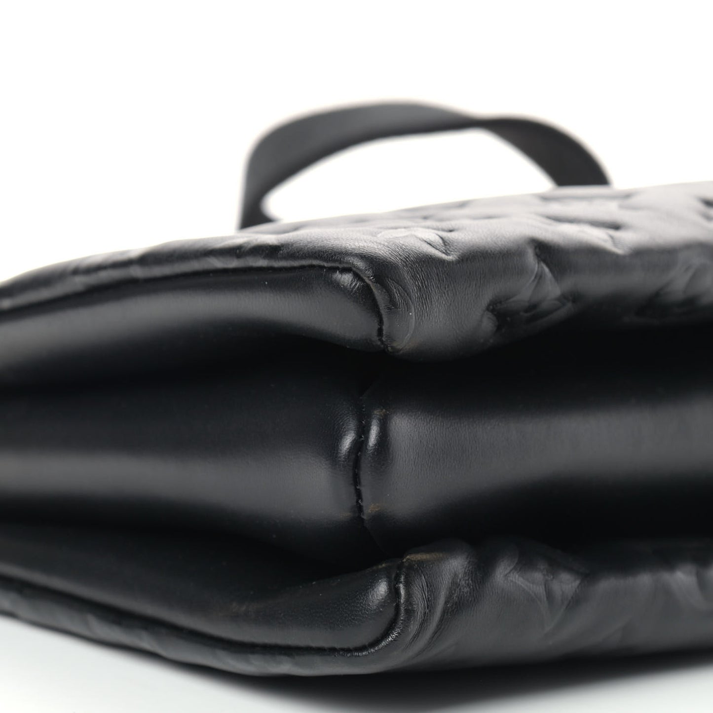 Lambskin Embossed Monogram Coussin PM Black