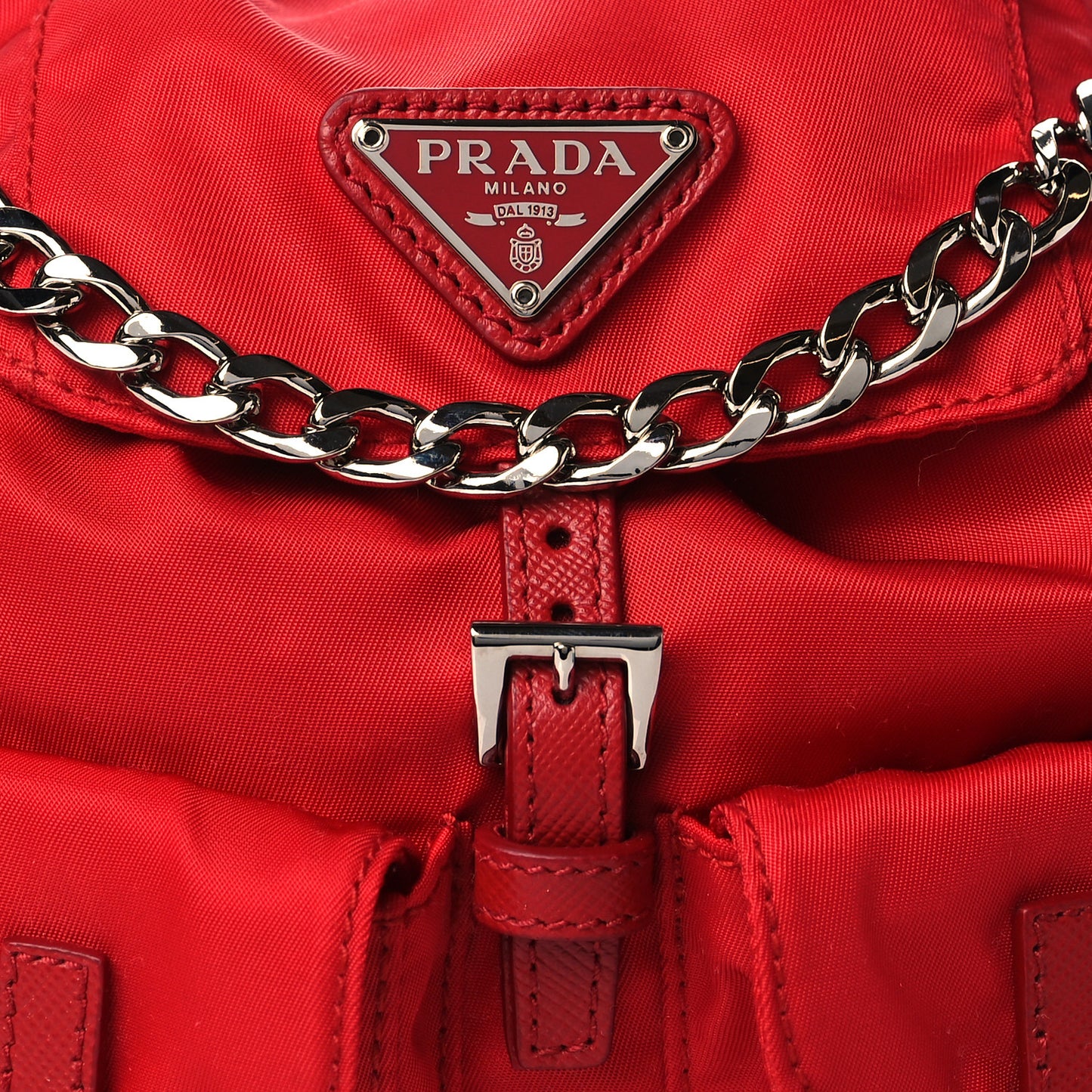 Nylon Vela Mini Crossbody Backpack Rosso