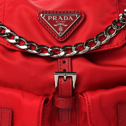 Prada Nylon Vela Mini Crossbody Backpack Rosso 8 of 10
