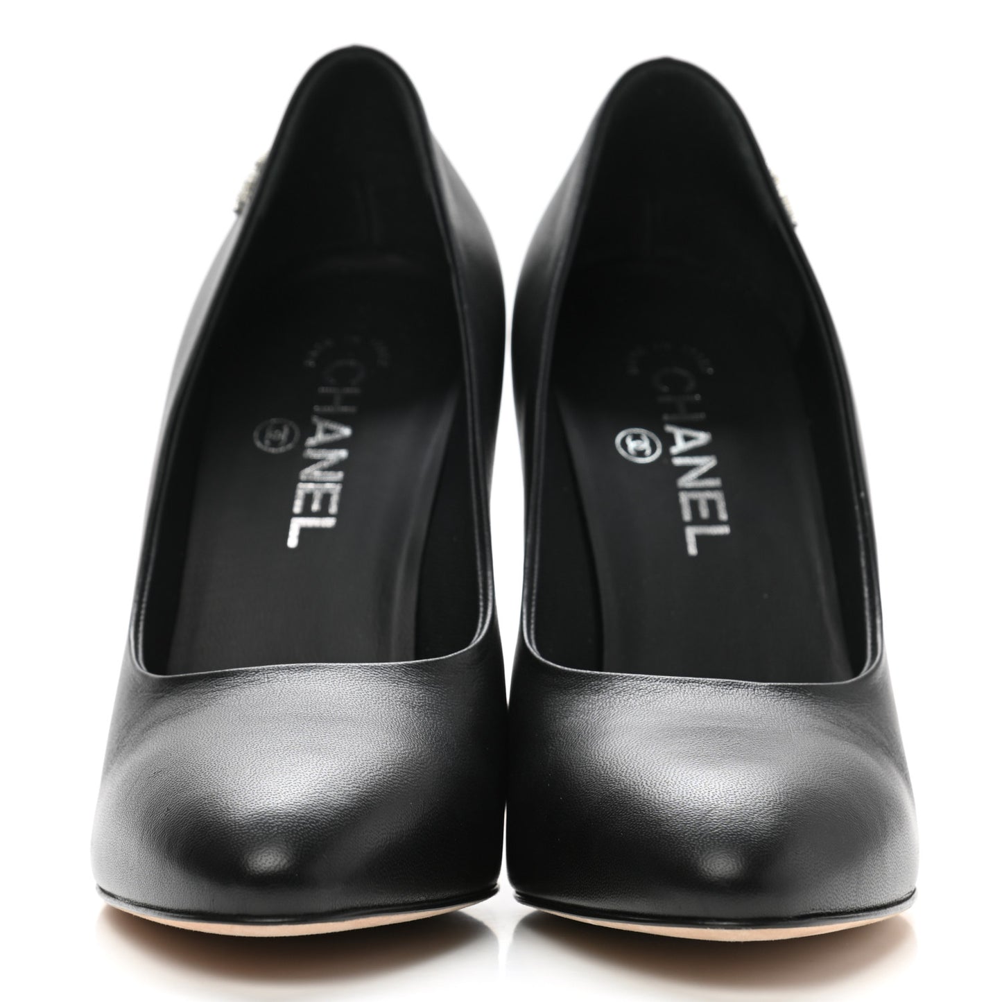 Lambskin CC Pumps 39.5 Black