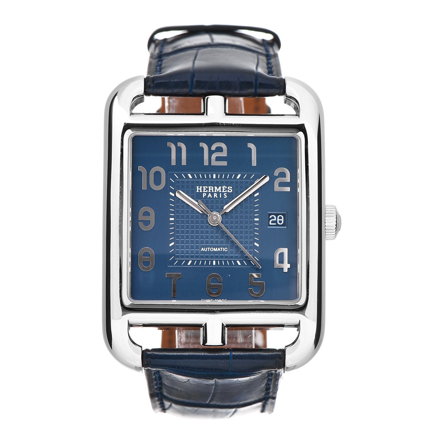 Hermes Stainless Steel Alligator 36mm Cape Cod Automatic Watch Bleu Saphir 1 of 11