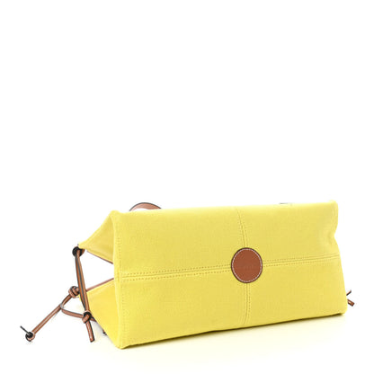 Loewe Canvas Calfskin Cushion Tote Yellow 4 of 10