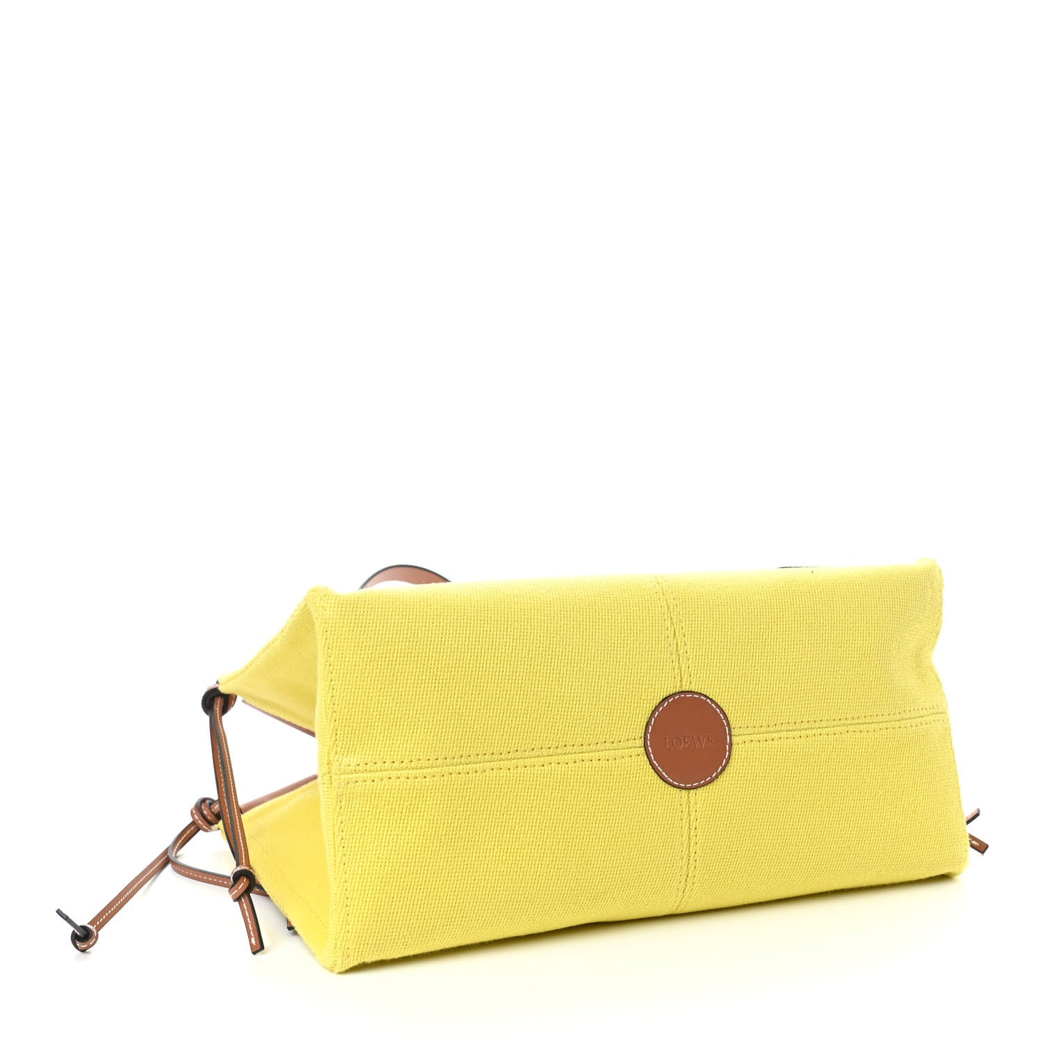 Loewe Canvas Calfskin Cushion Tote Yellow 4 of 10
