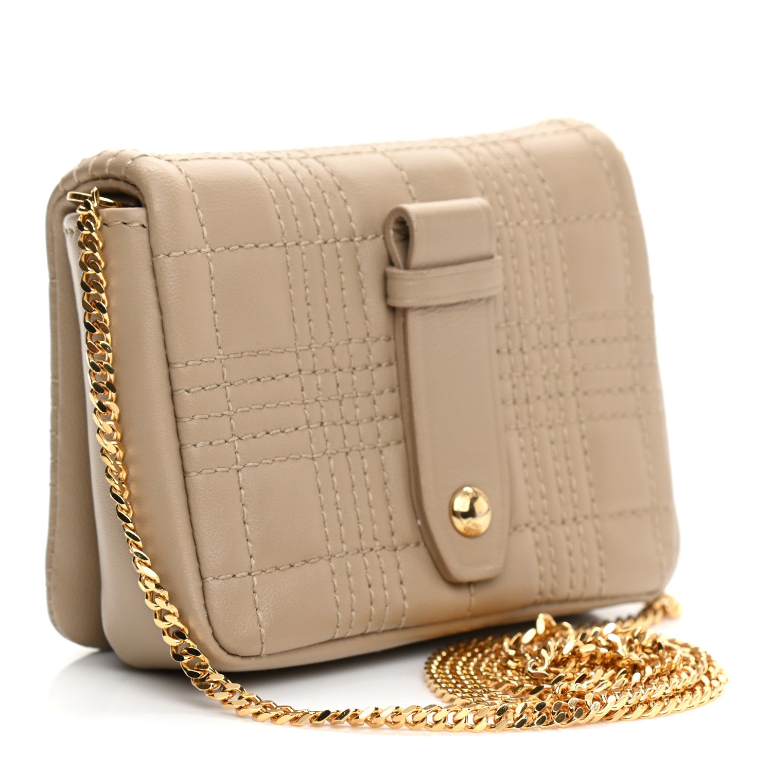Burberry Lambskin Quilted Mini Lola Bag Honey 3 of 8
