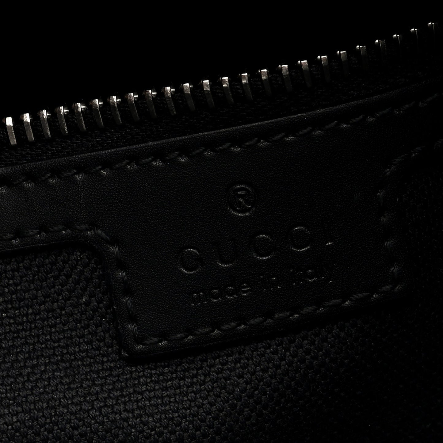 GG Supreme Monogram Appia Calfskin Web Flat Messenger Bag Black Grey