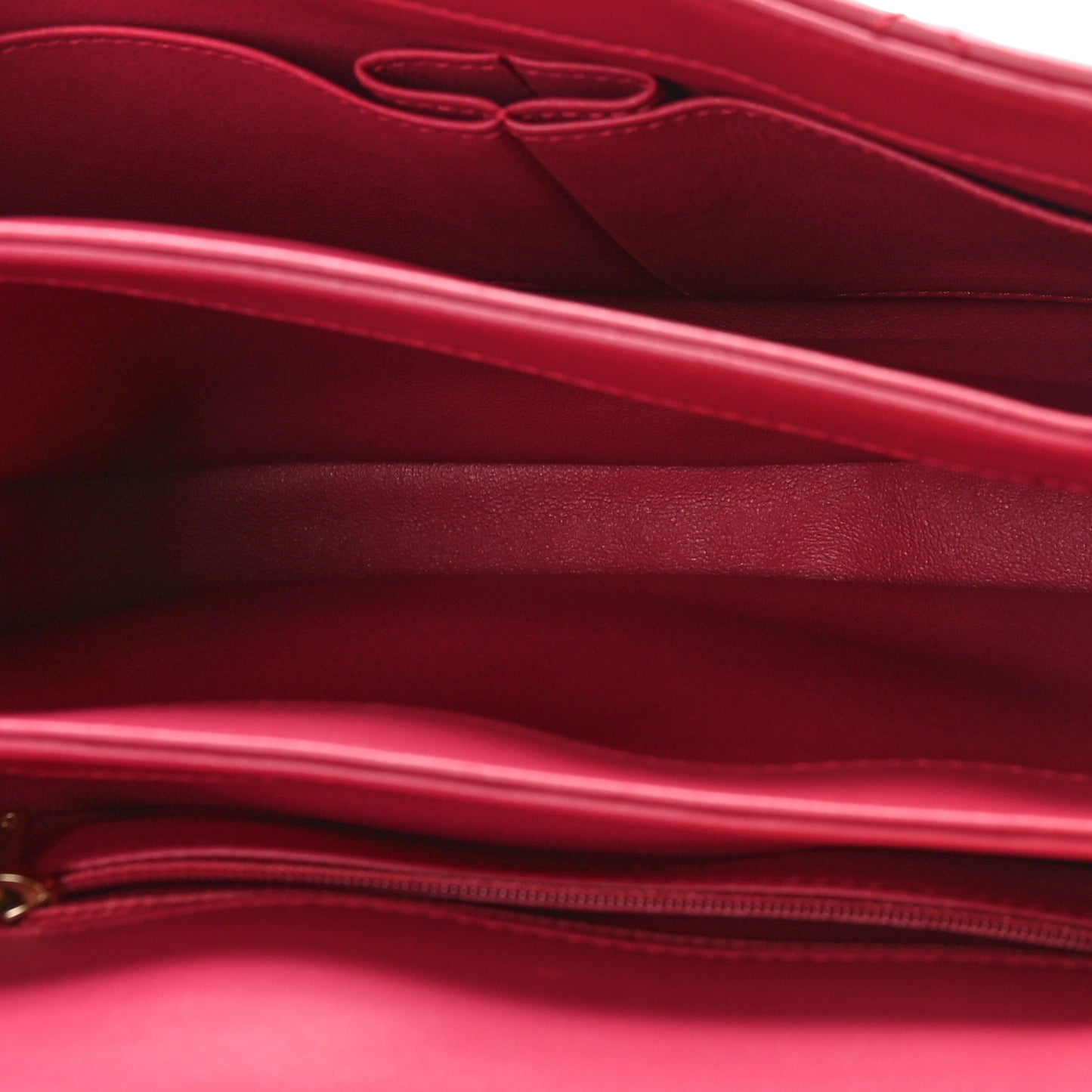 Lambskin Quilted Small Trendy CC Dual Handle Bag Dark Pink