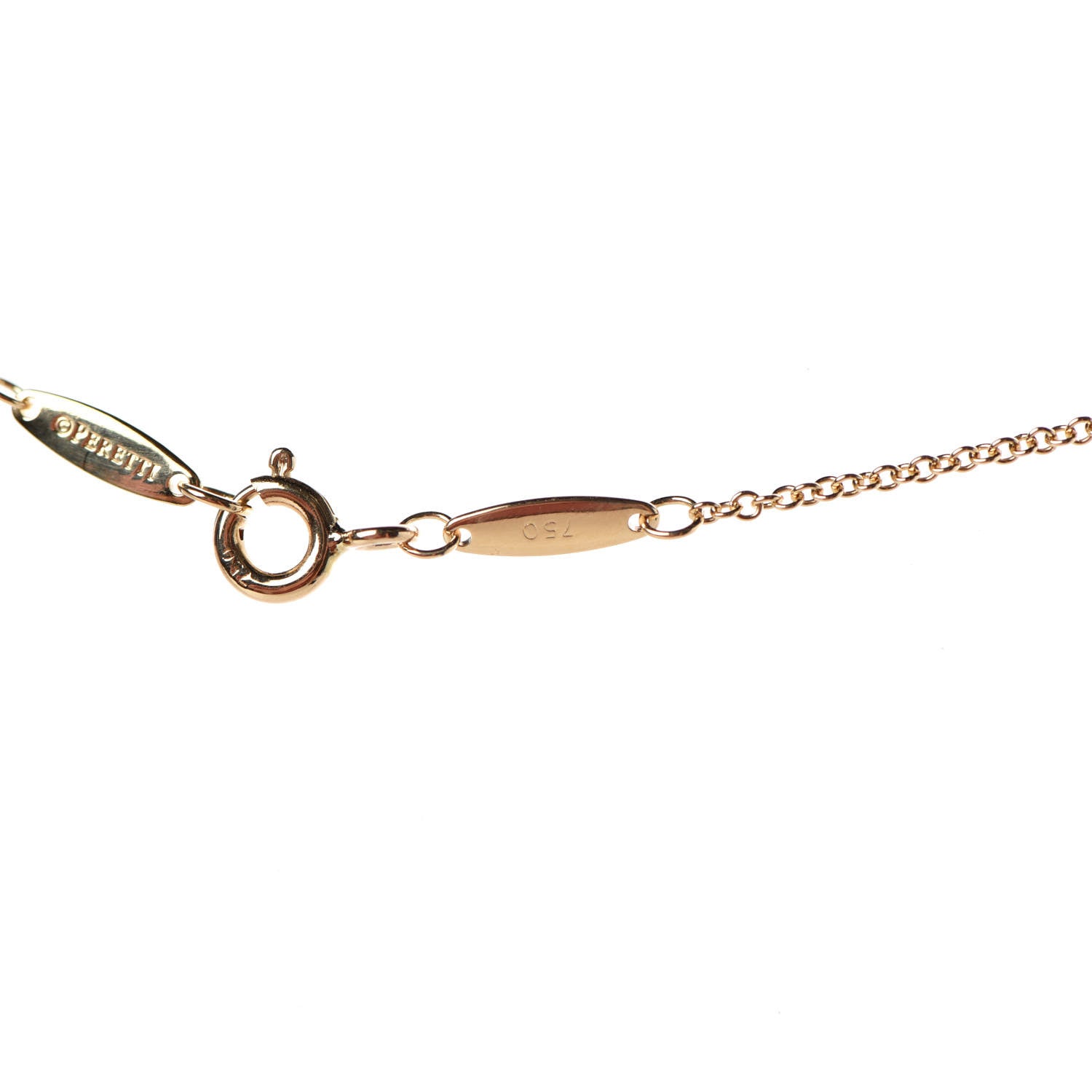 Tiffany 18K Yellow Gold Diamond .14ct Elsa Peretti Diamonds by the Yard Pendant Necklace 5 of 5