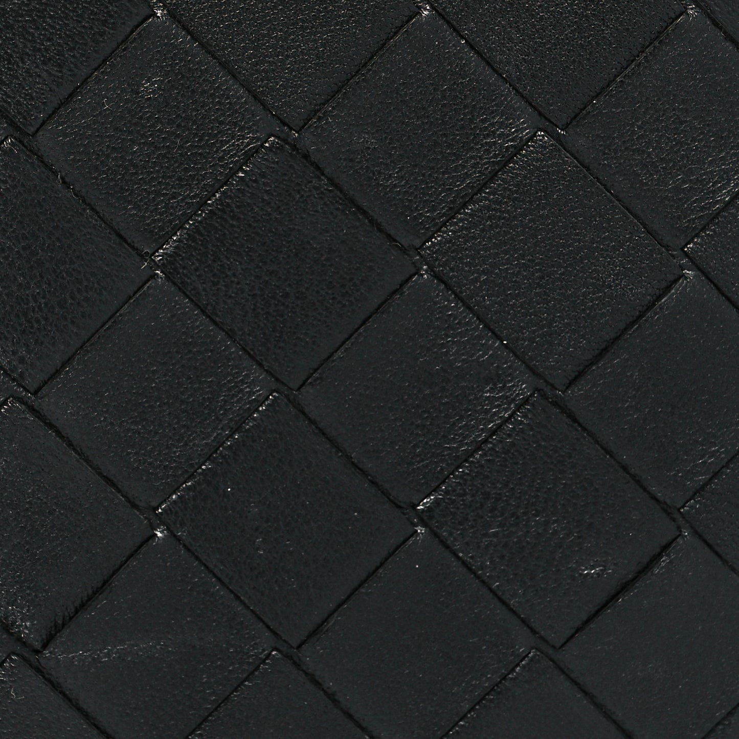 Nappa Intrecciato Bifold Zip Wallet Black