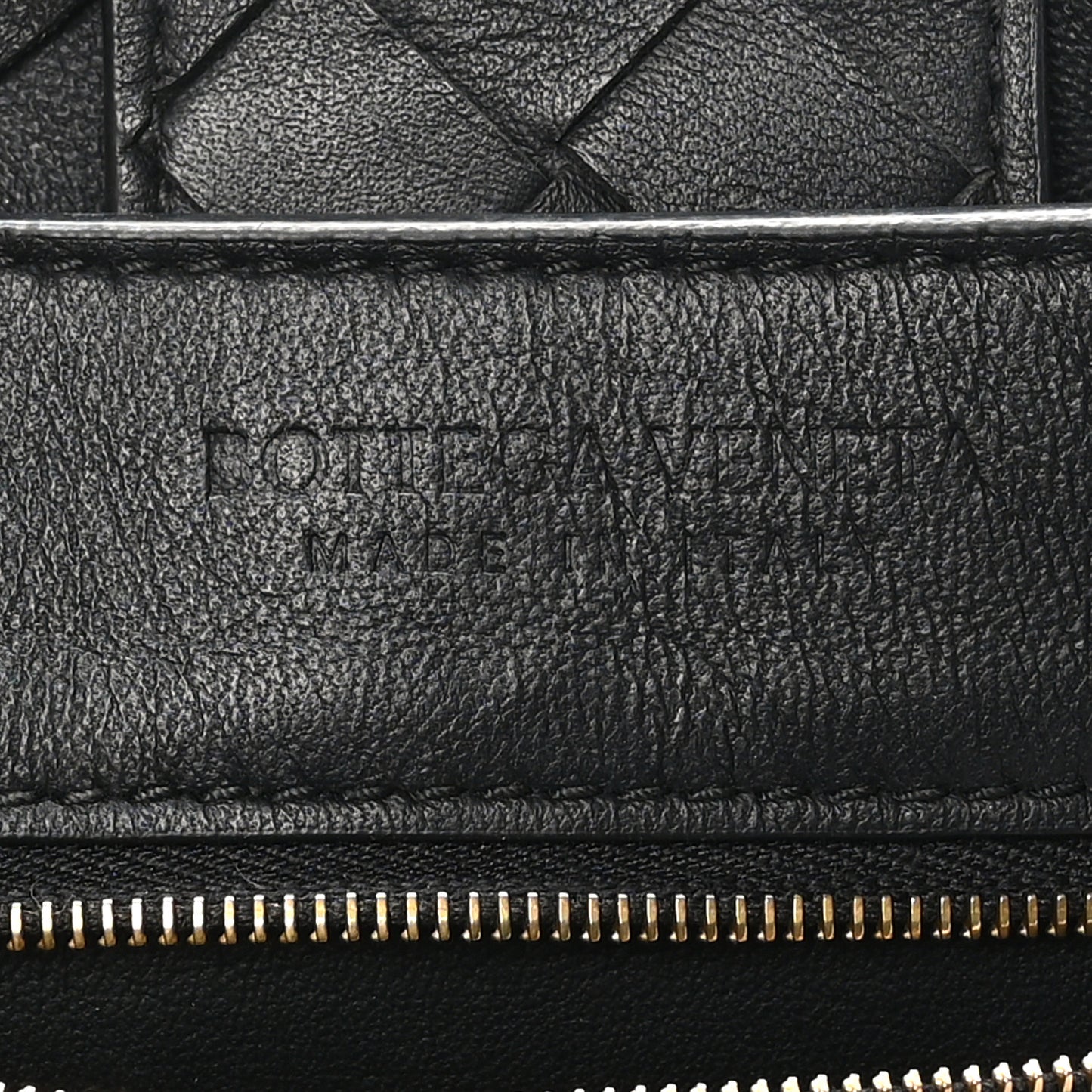 Nappa Intrecciato Medium Andiamo Shoulder Bag Black