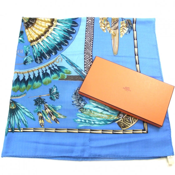 Hermes Cashmere Silk Brazil Shawl GM 140 3 of 7