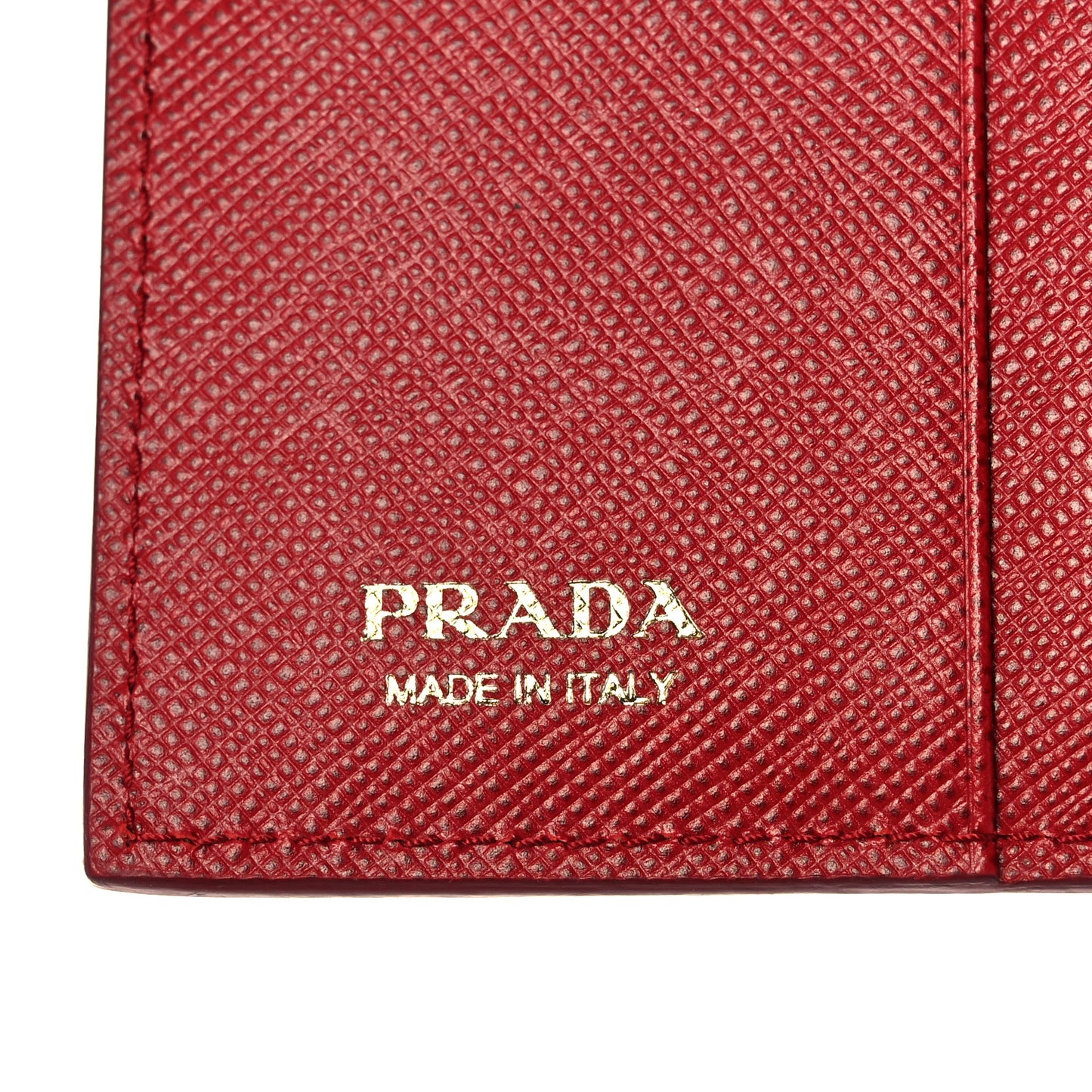 Saffiano Monochrome Bi-Fold Wallet Fuoco