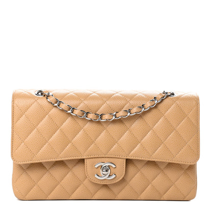 Chanel Caviar Quilted Medium Double Flap Beige 1 of 11
