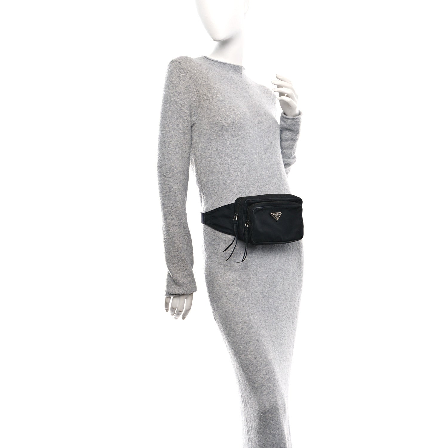 Prada Re-Nylon Saffiano Belt Bag Black Black 2 of 13