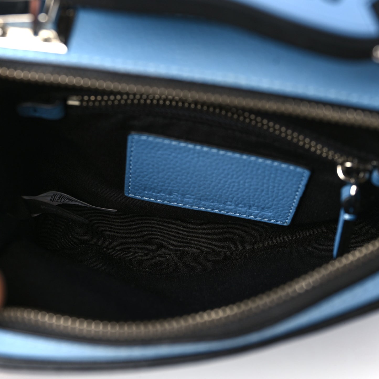 Calfskin The Box 20 Crossbody Aquaria Blue