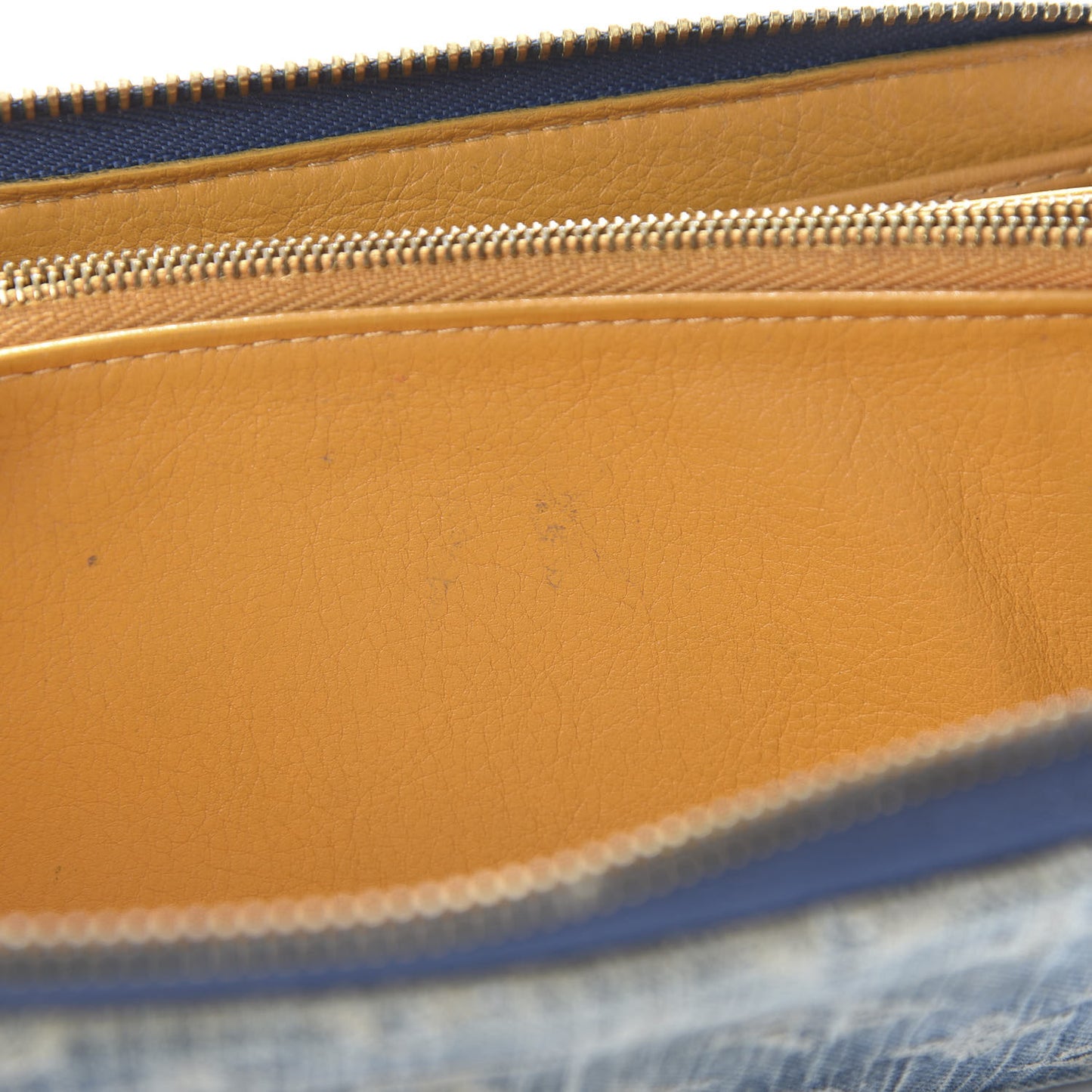 Monogram Denim Zippy Wallet Blue