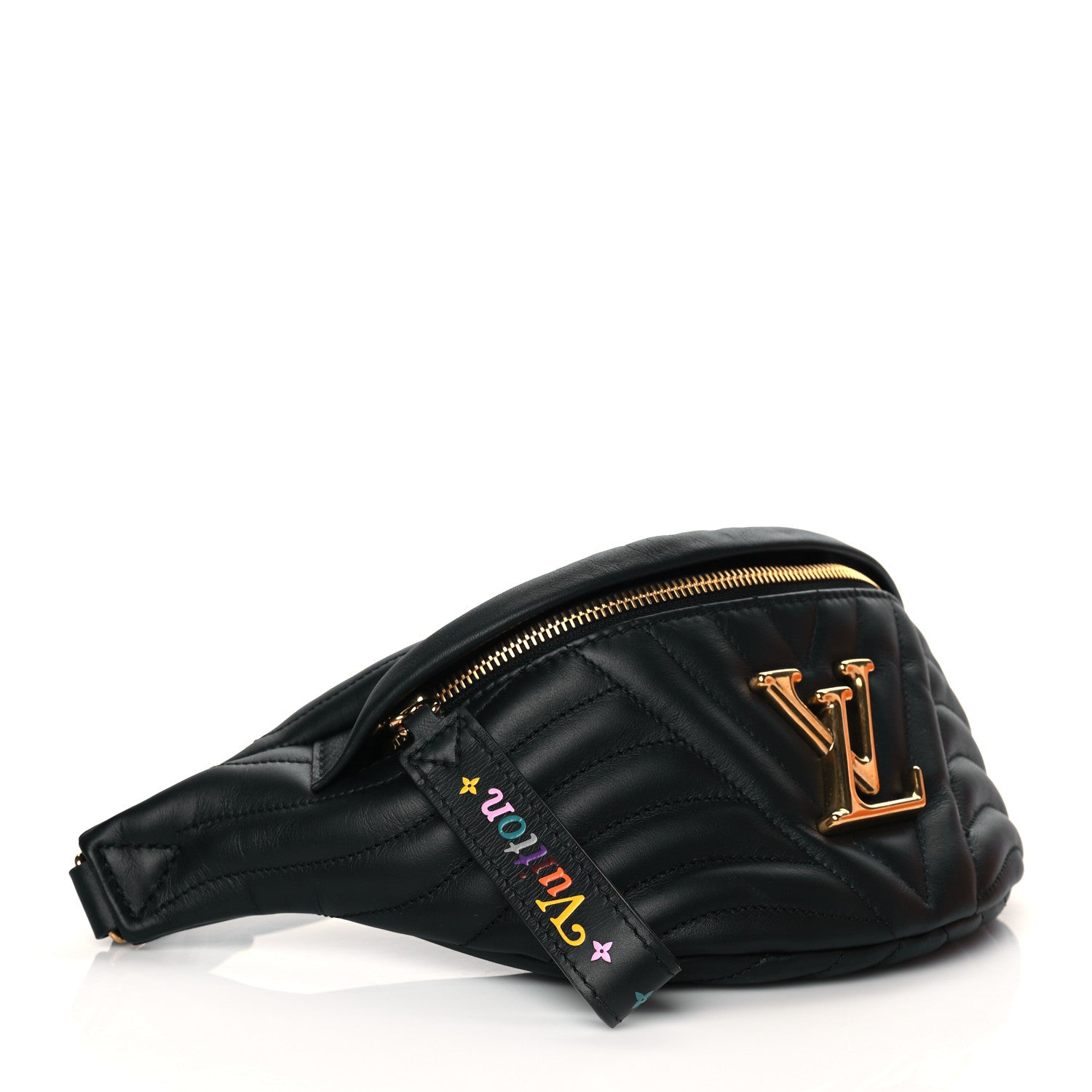 Louis Vuitton Calfskin Quilted New Wave Bumbag Black 4 of 10