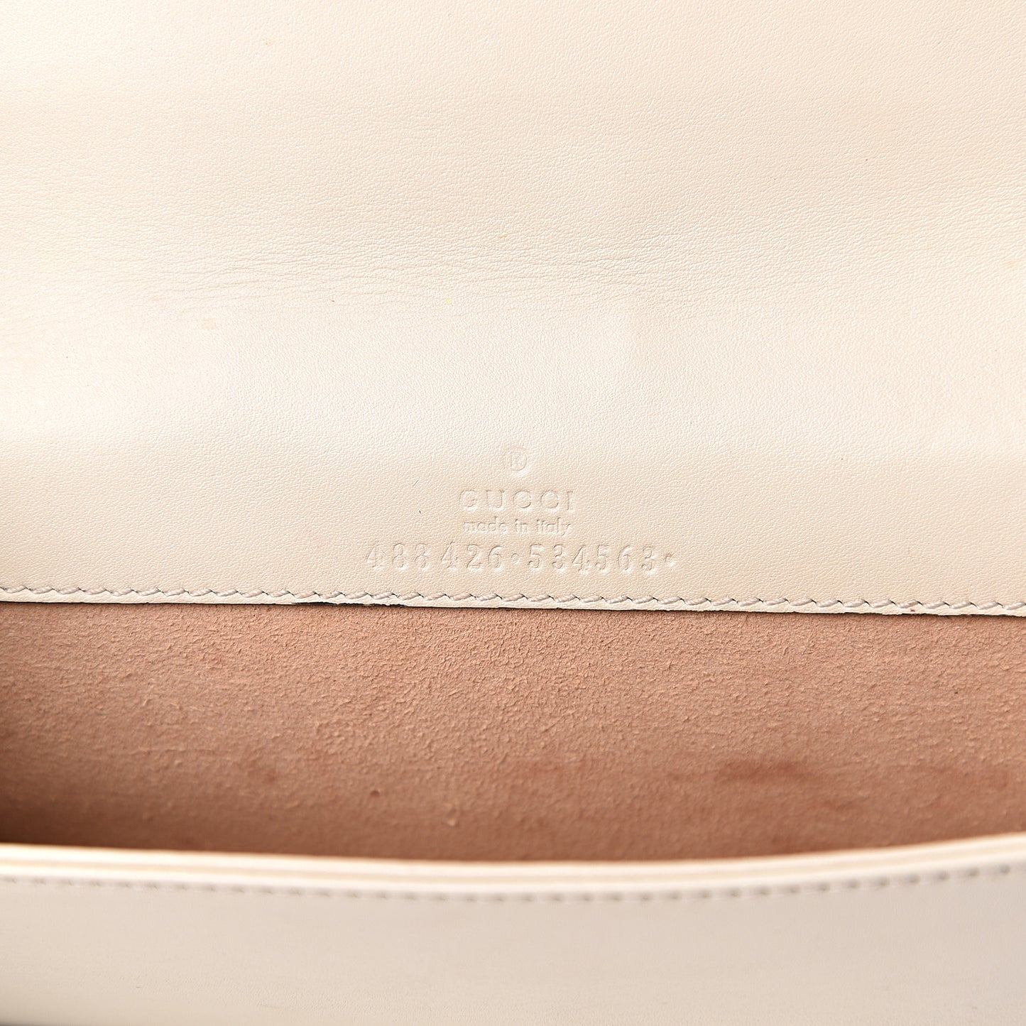 Calfskin Matelasse GG Marmont Mini Bag White