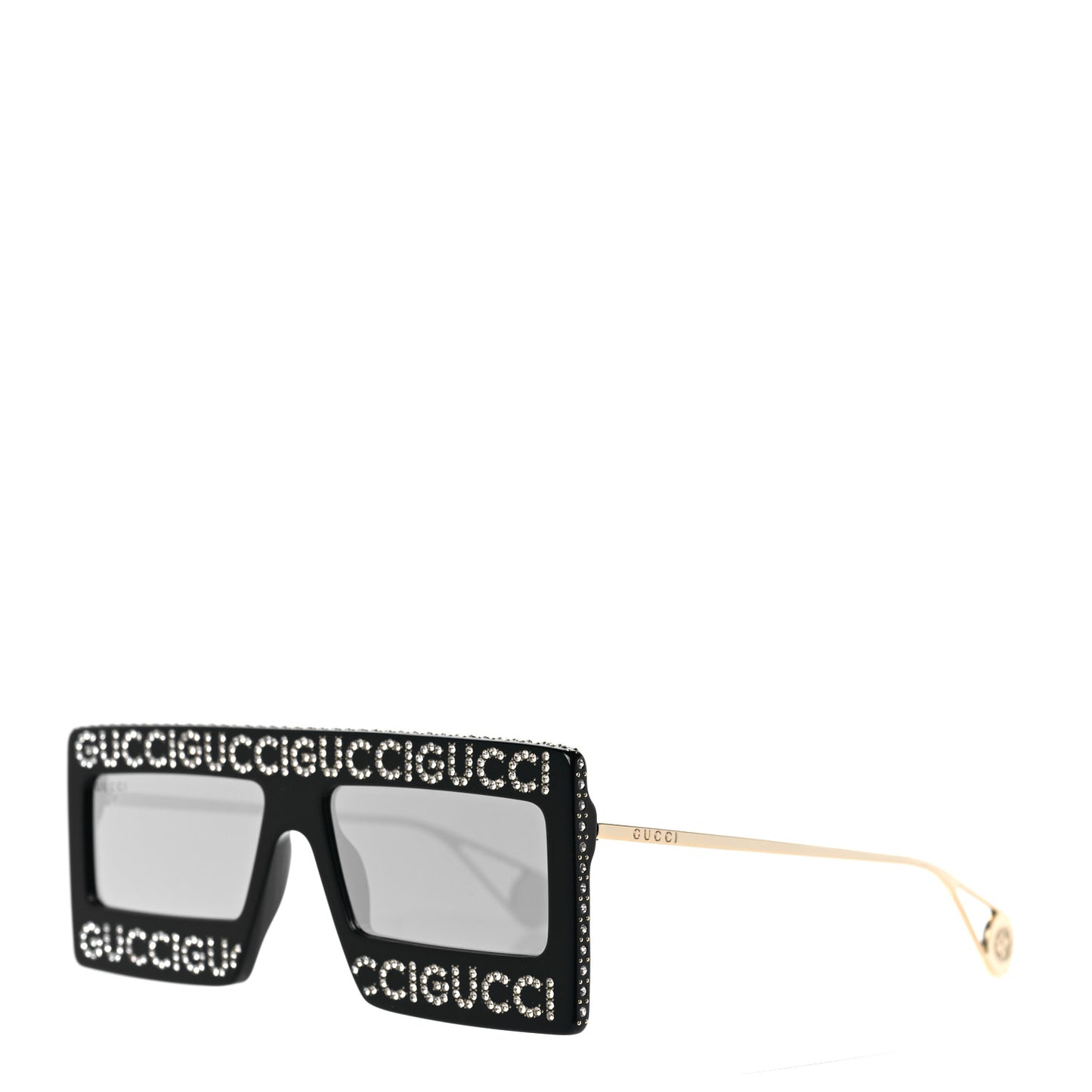 Acetate Crystal Mask-Frame Sunglasses GG0431S Black