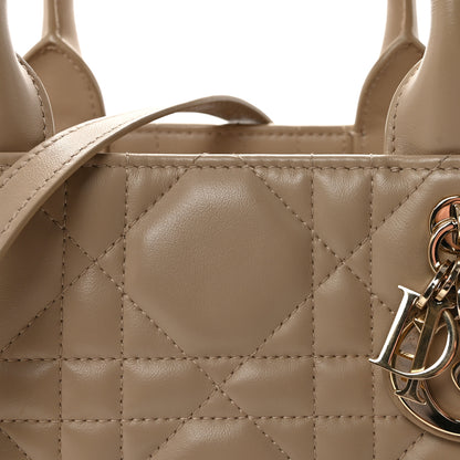 Christian Dior Calfskin Macro Cannage Small Book Tote Taupe 8 of 10