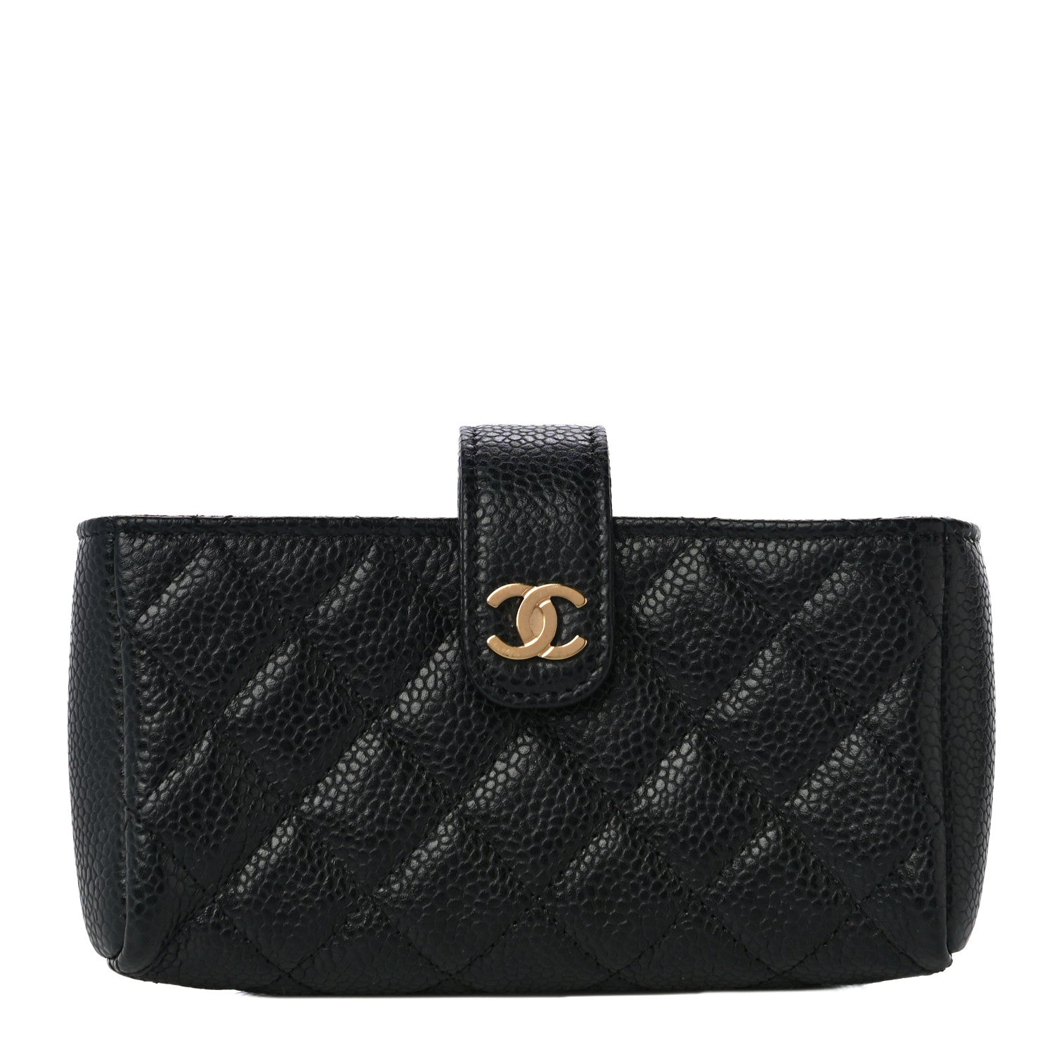 Chanel Caviar Quilted Mini Phone Holder Clutch Black 1 of 11