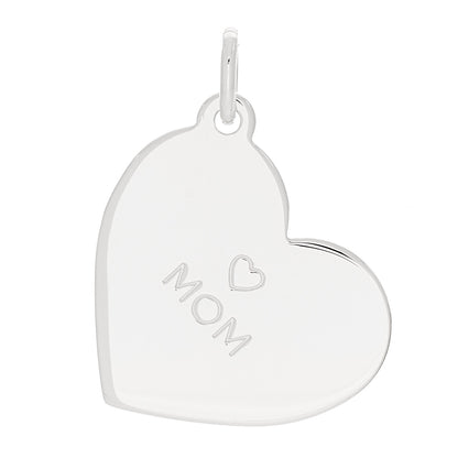 Tiffany Sterling Silver Mom Heart Charm 1 of 5