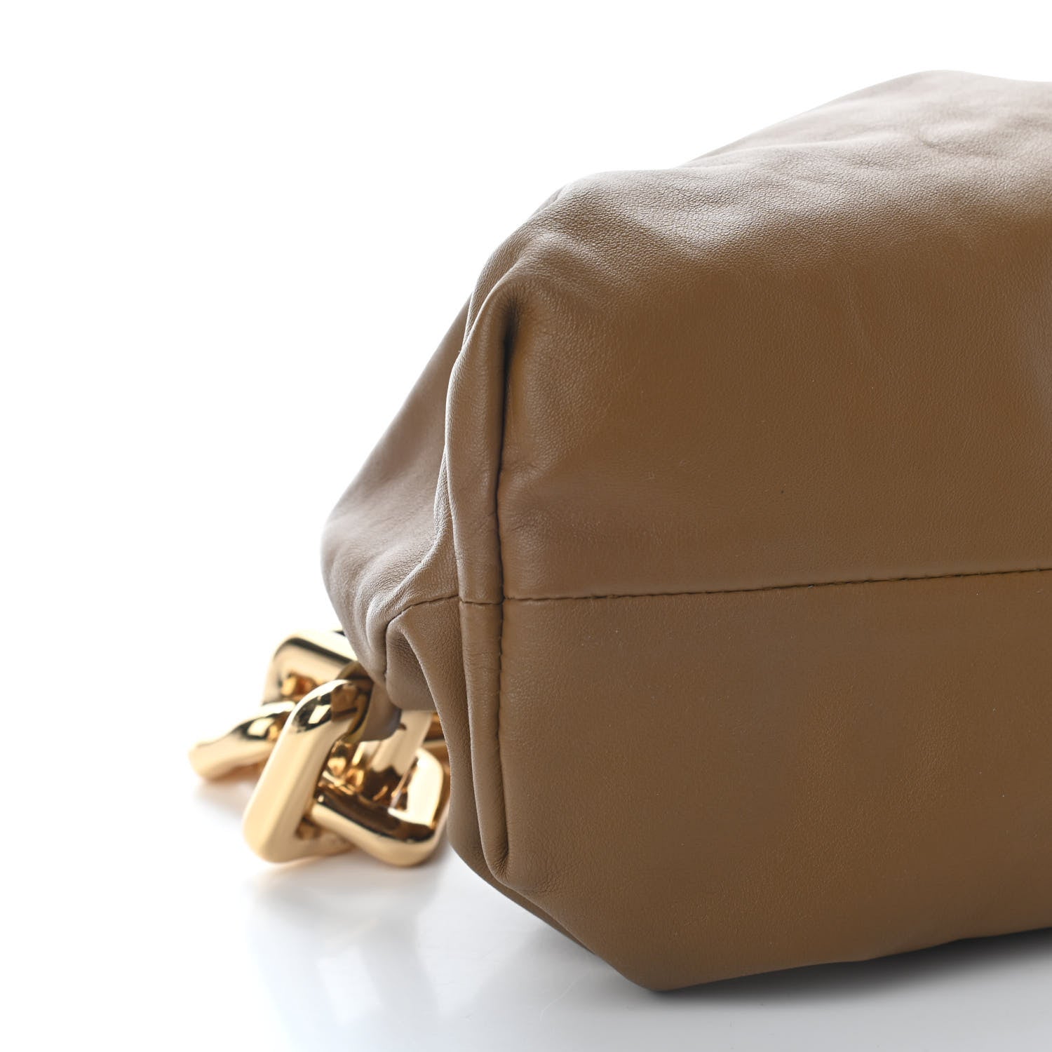 Bottega Veneta Calfskin The Pouch Chain Moutarde 9 of 10