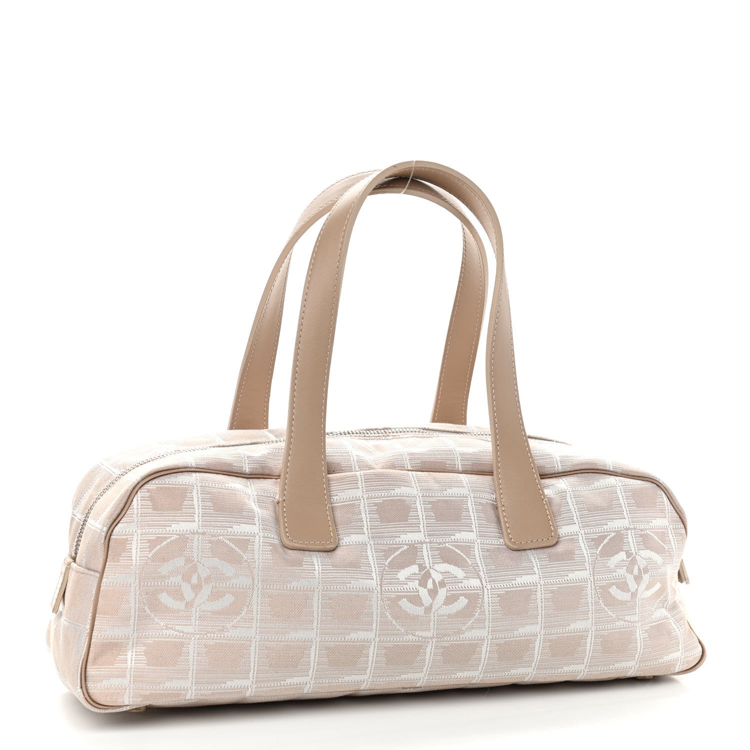 Chanel Nylon Travel Bowler Beige 2 of 10