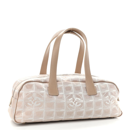 Chanel Nylon Travel Bowler Beige 2 of 10