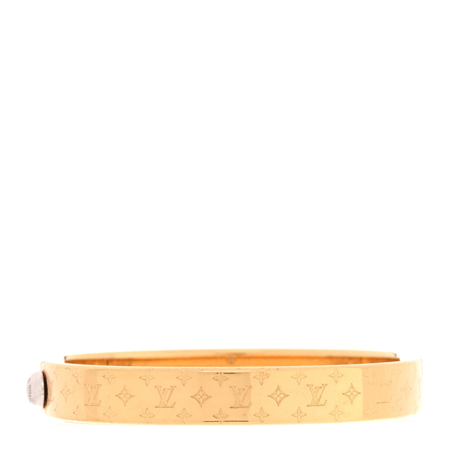 Brass Monogram Nanogram Cuff M Gold