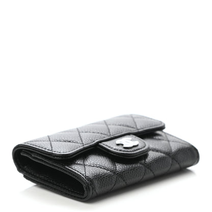 Chanel Caviar Quilted Flap Card Holder Wallet Black 4 of 8