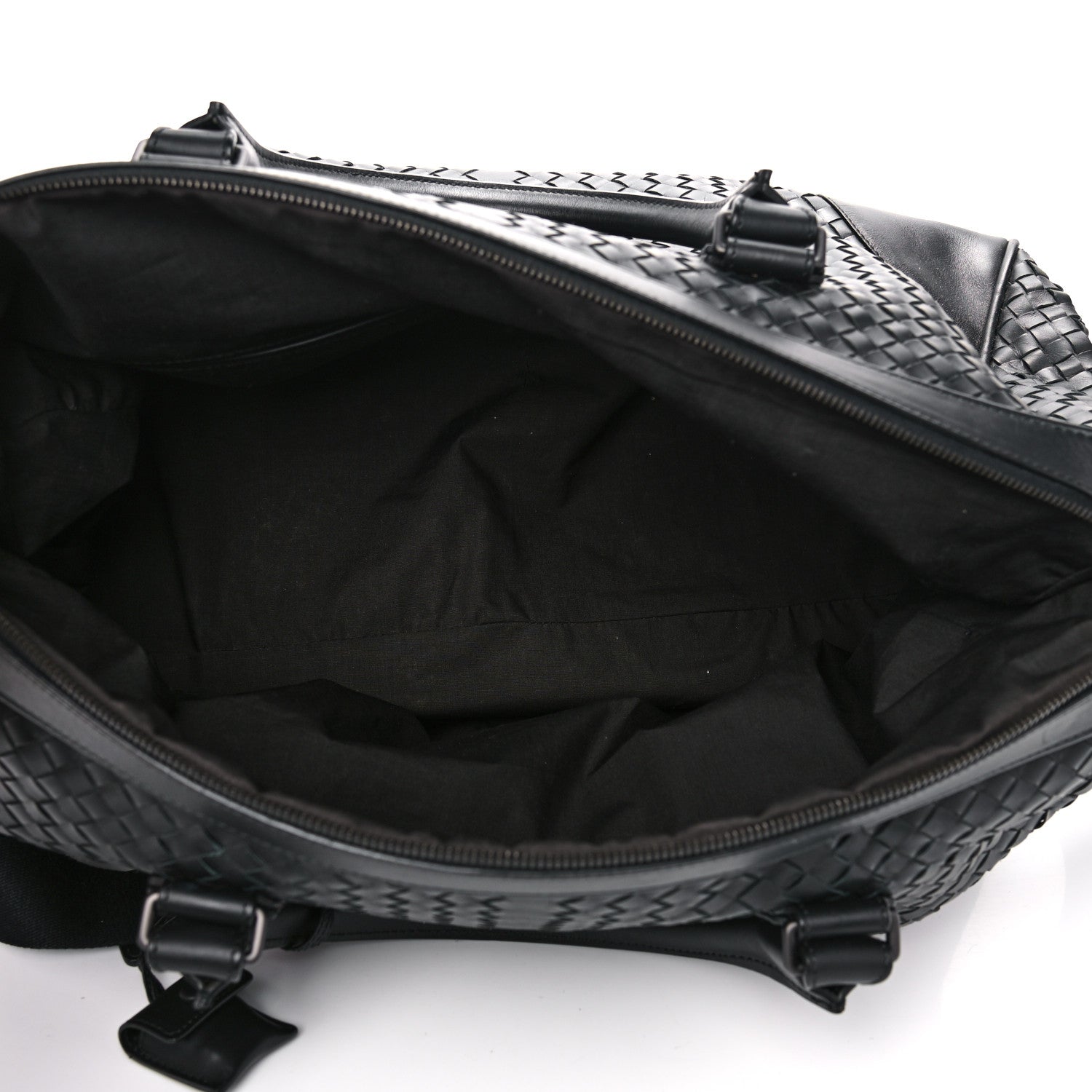 Bottega Veneta Nappa Intrecciato VN Large Duffel Black 4 of 15