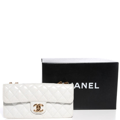 Chanel Patent Quilted Evening Star East West Flap White 7 of 11