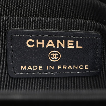 Chanel Lambskin Coco Charms Quilted Pouch Bag Black 6 of 7