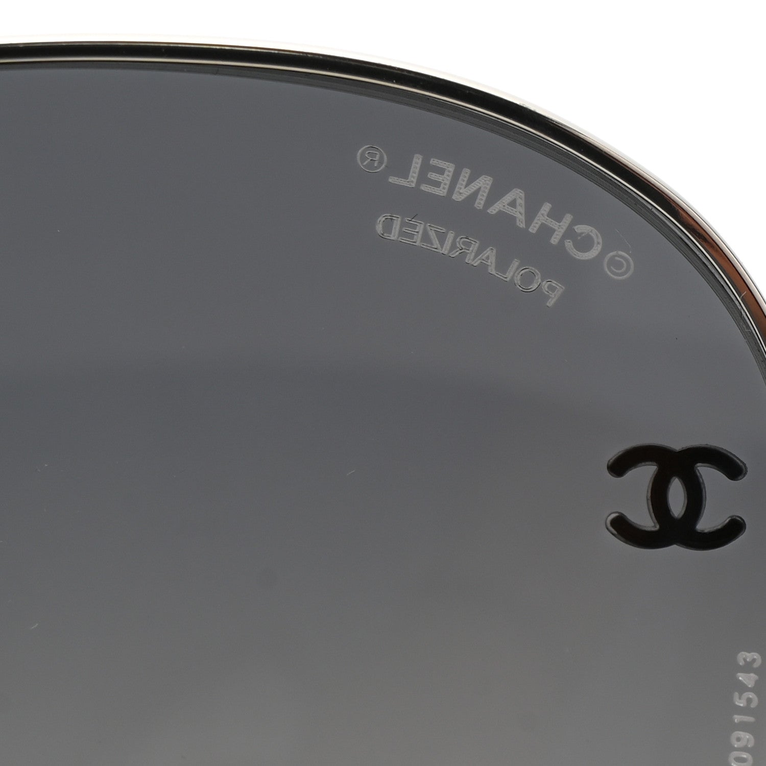 Chanel Metal Polarized CC Aviator Sunglasses 4189-T-Q Silver 6 of 6