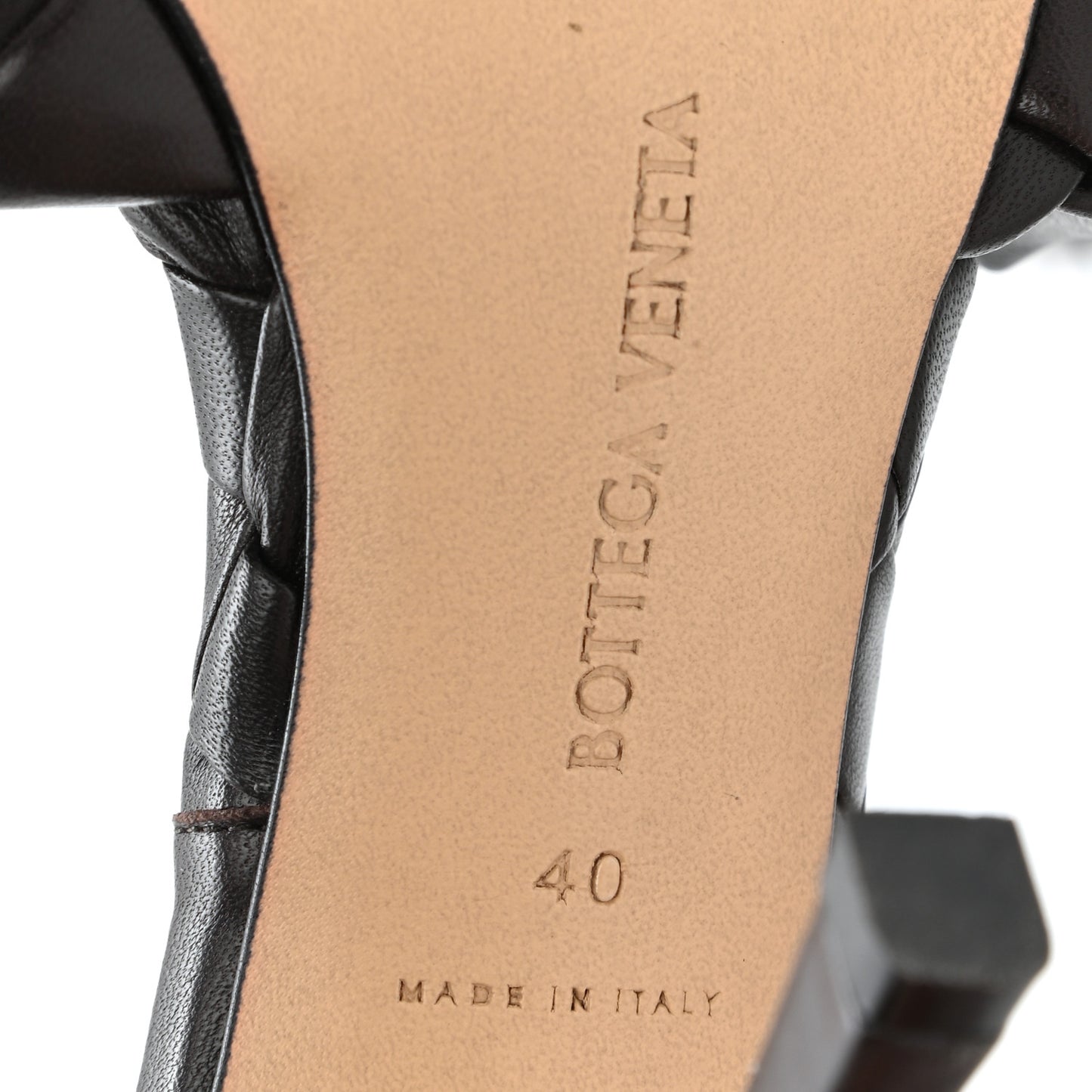 Nappa Maxi Intrecciato Lido Mule Sandals 40 Fondant
