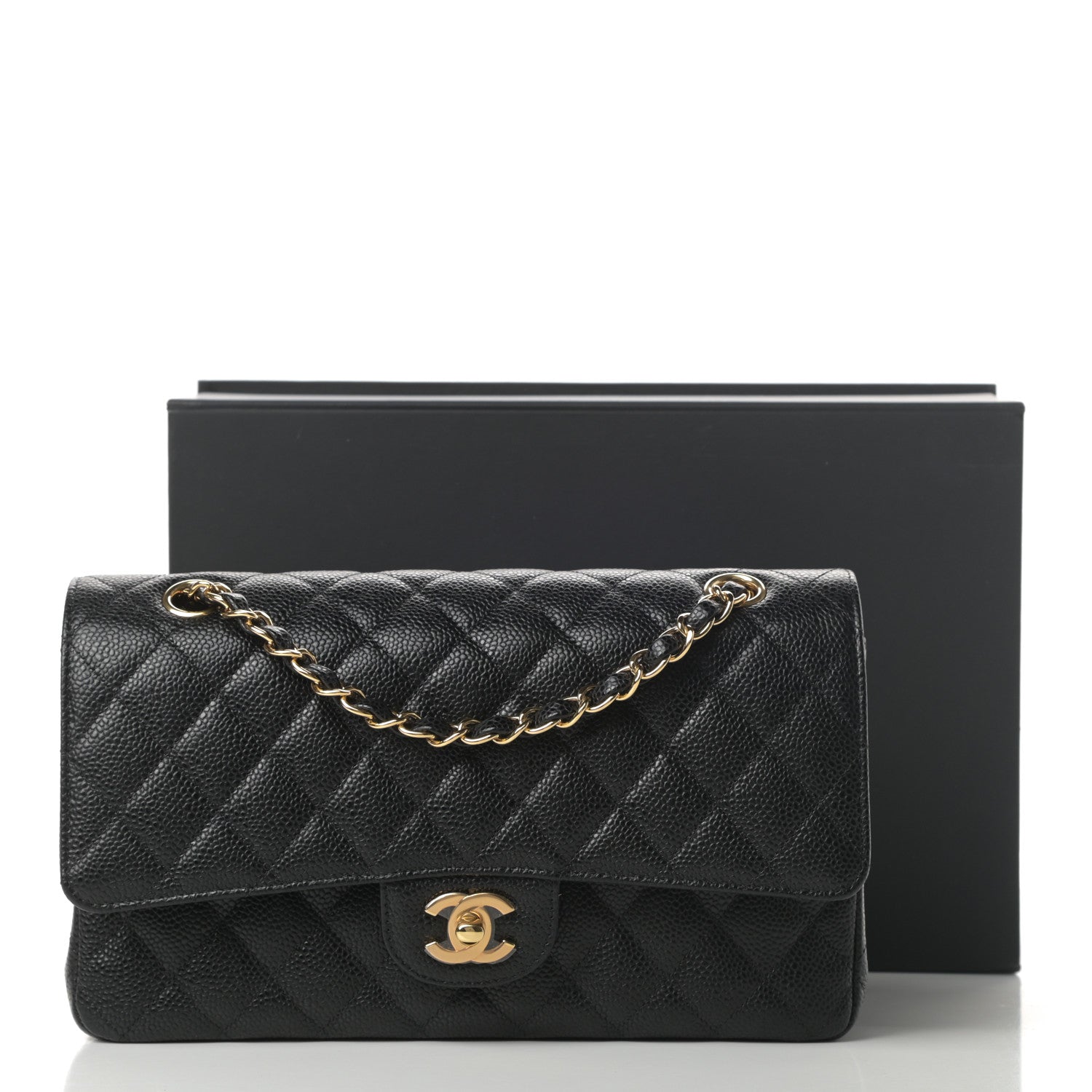 Chanel Caviar Quilted Medium Double Flap Black 12 of 12