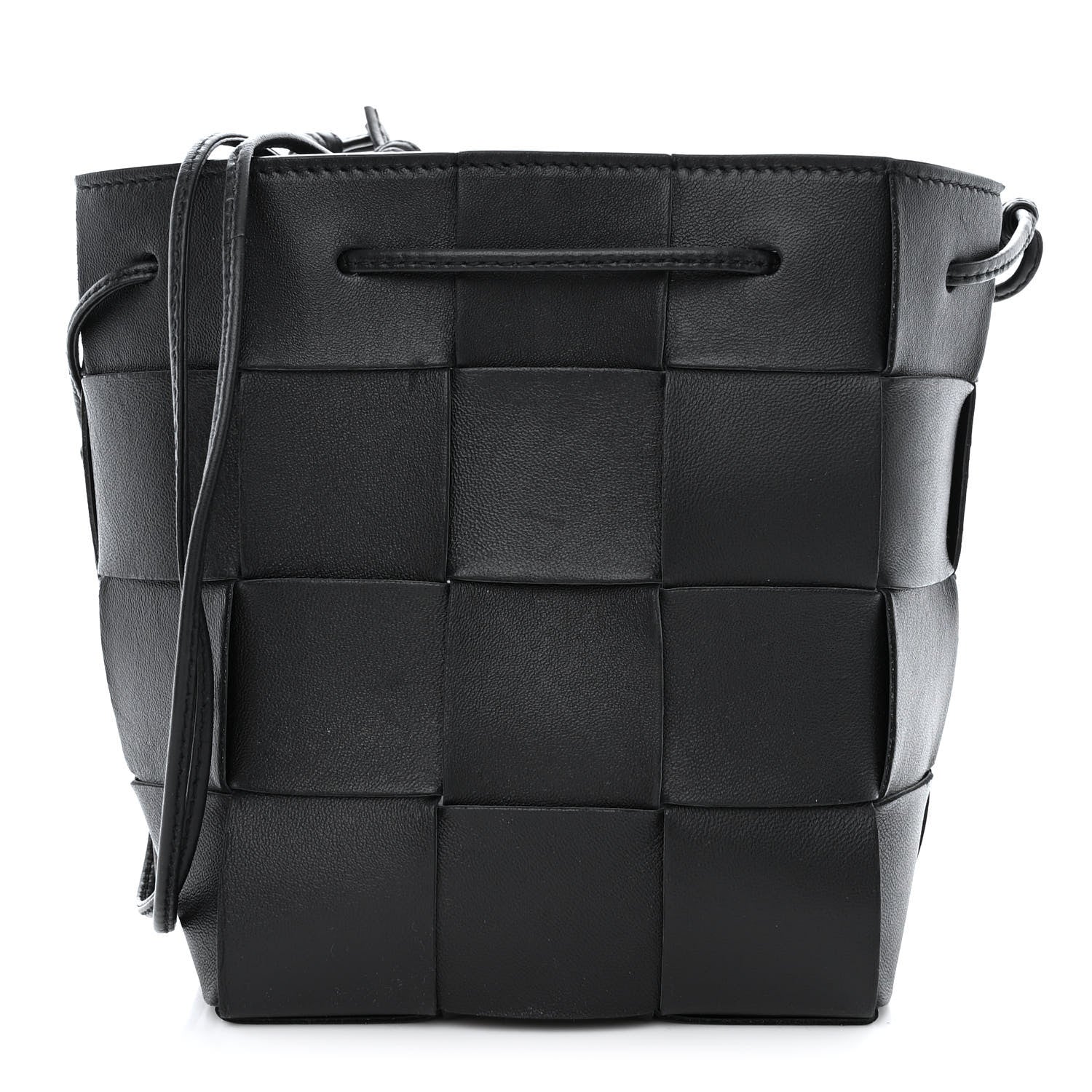 Bottega Veneta Nappa Maxi Intrecciato Small Cassette Bucket Bag Black 1 of 9