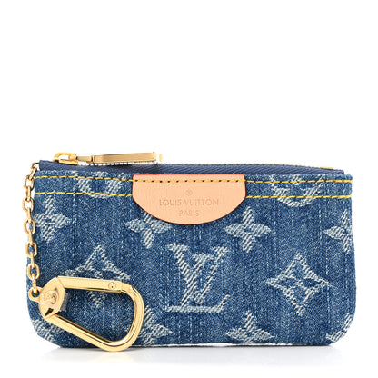 Louis Vuitton Monogram Denim Key Pouch Denim Blue 1 of 7