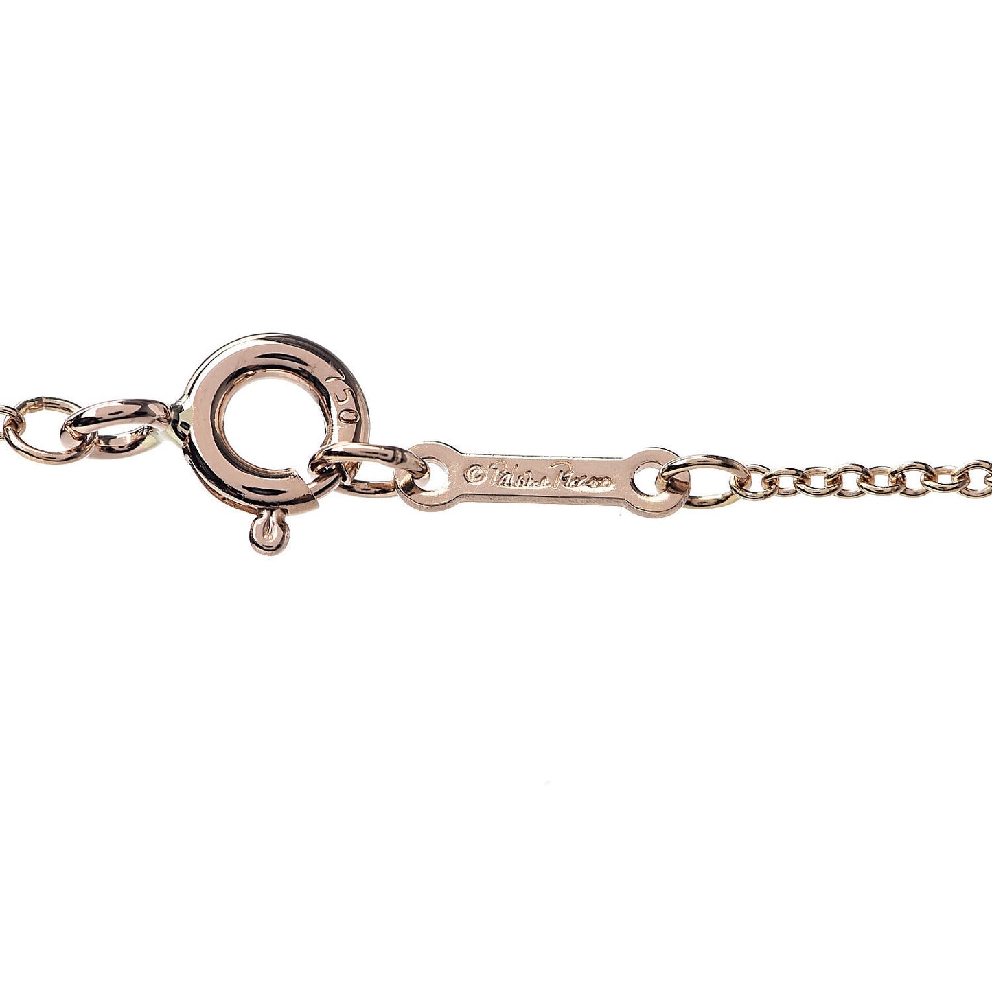 18K Rose Gold Paloma Picasso Loving Heart Interlocking Pendant Necklace