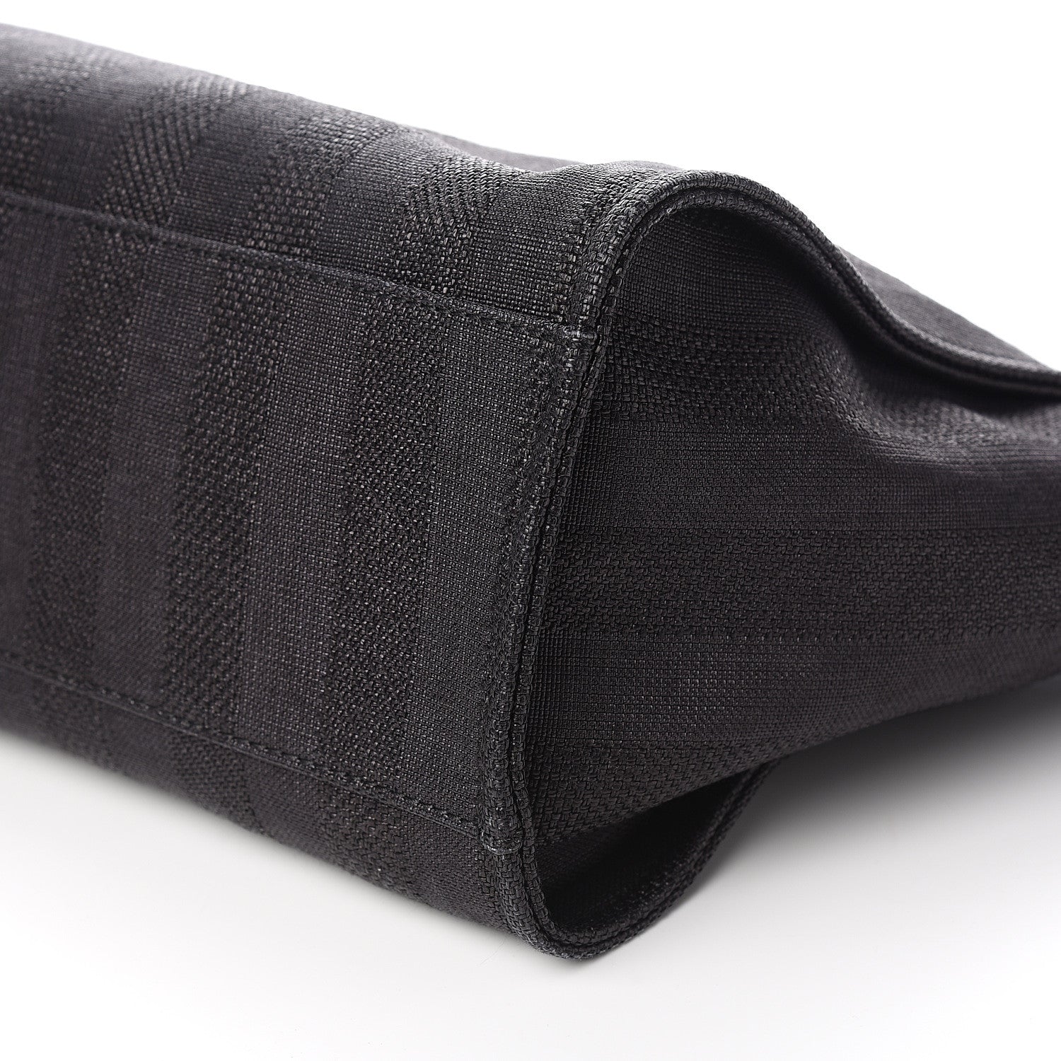 Chanel Mixed Fibers Calfskin Striped Medium Deauville Tote Black 8 of 10