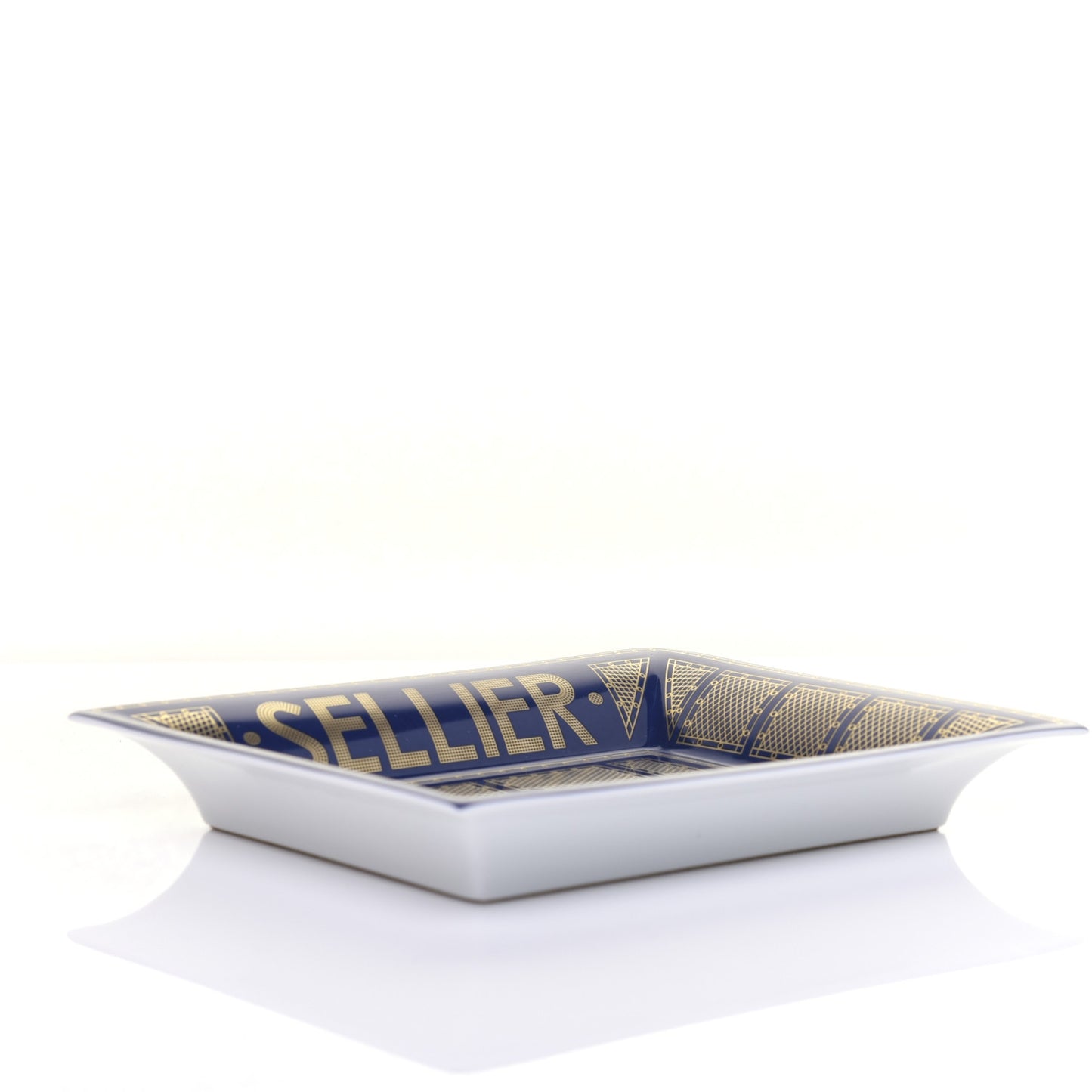 Porcelain Sellier Change Tray Bleu Roi