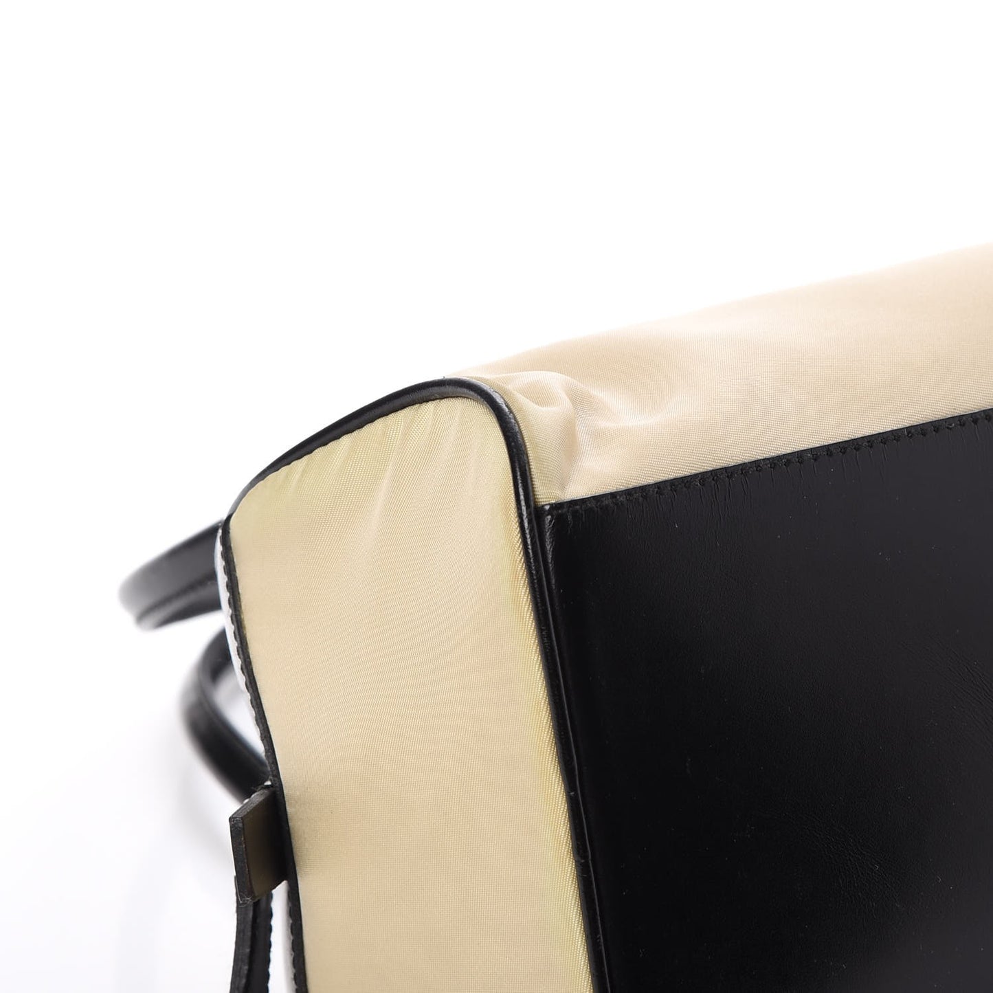 Tessuto Nylon Vitello Small Bowling Bag Black