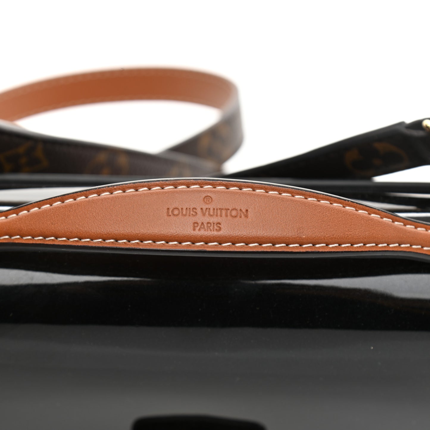 Patent Calfskin Monogram Cherrywood BB Black
