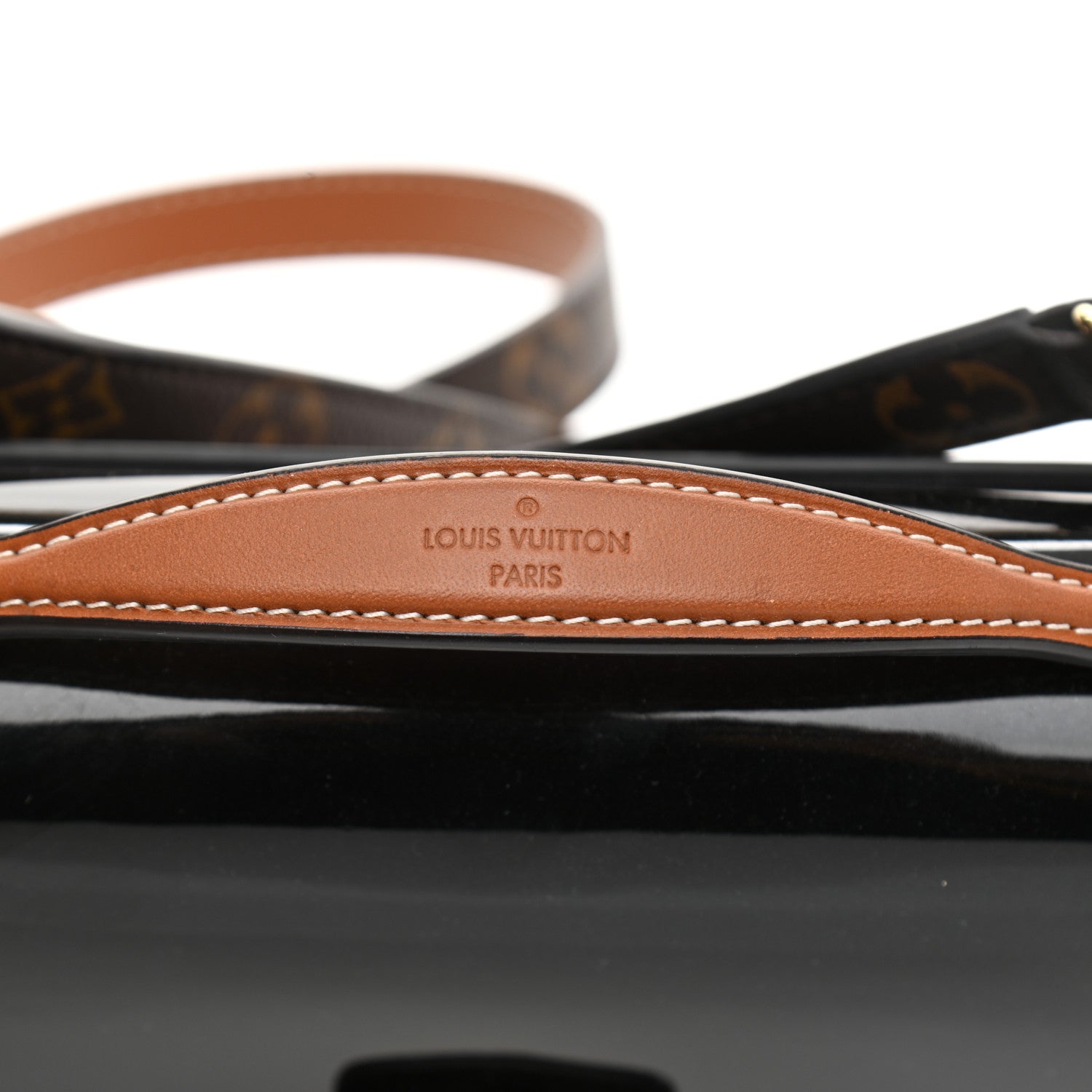 Louis Vuitton Patent Calfskin Monogram Cherrywood BB Black 6 of 10