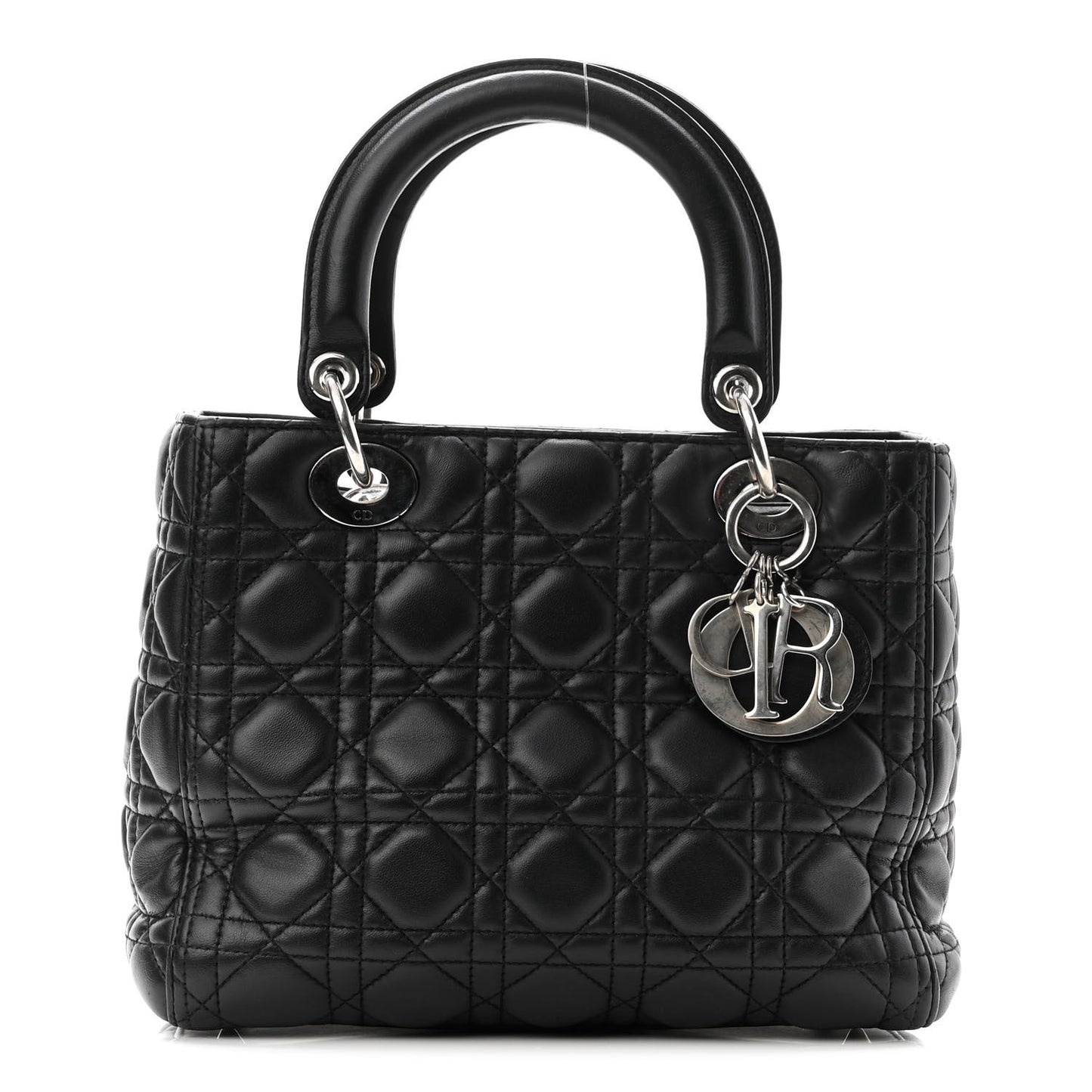 Lambskin Cannage Medium Lady Dior Black
